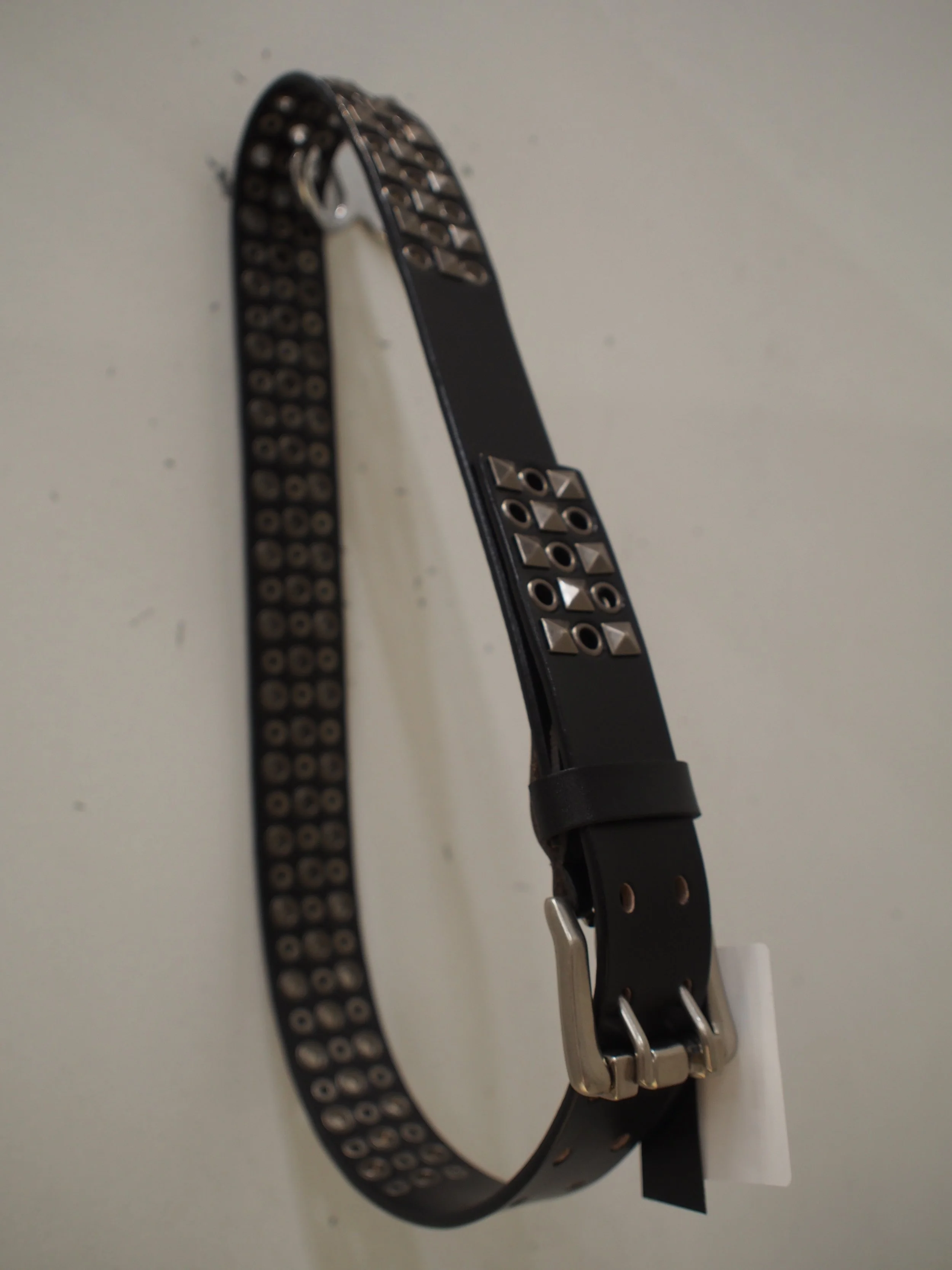 OZ pyramid studded leather belt - Black