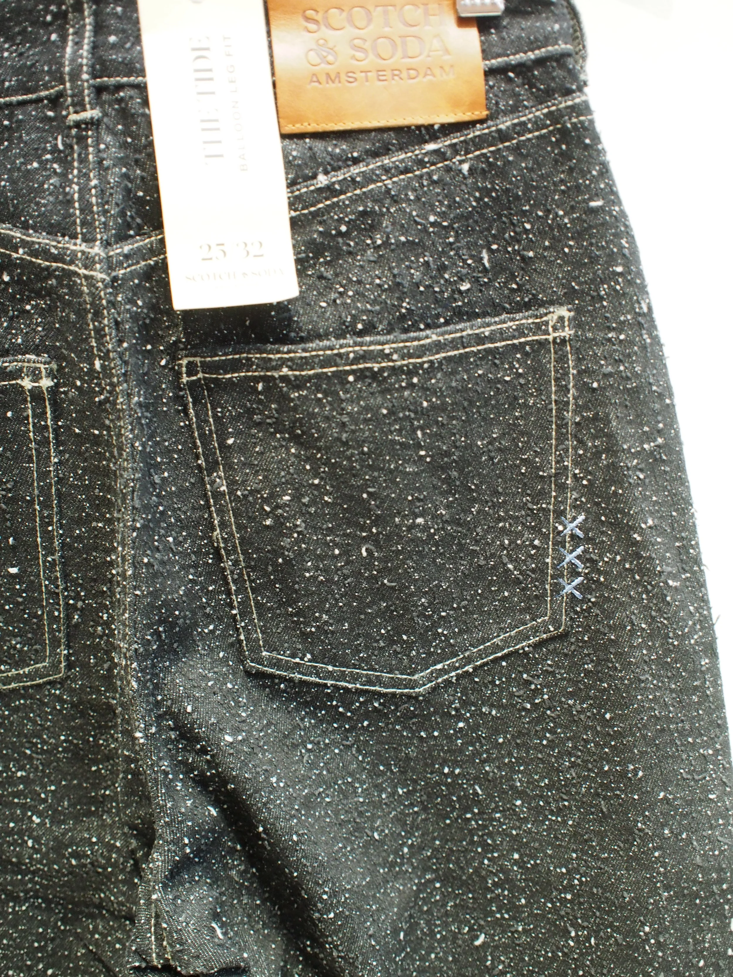 Scotch & Soda The Tide textured denim balloon jeans - Black Snow