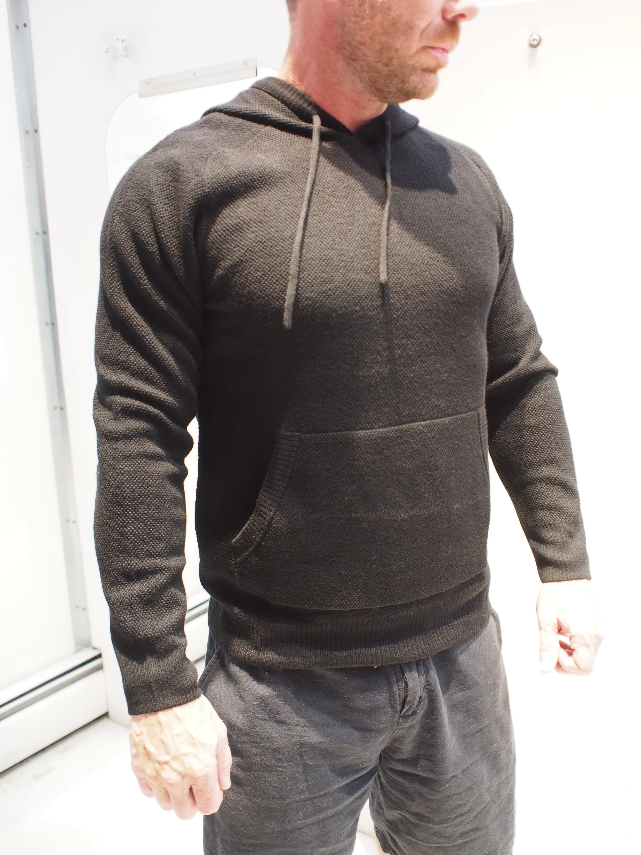 RAILS Matador cotton knit hooded pullover - Black