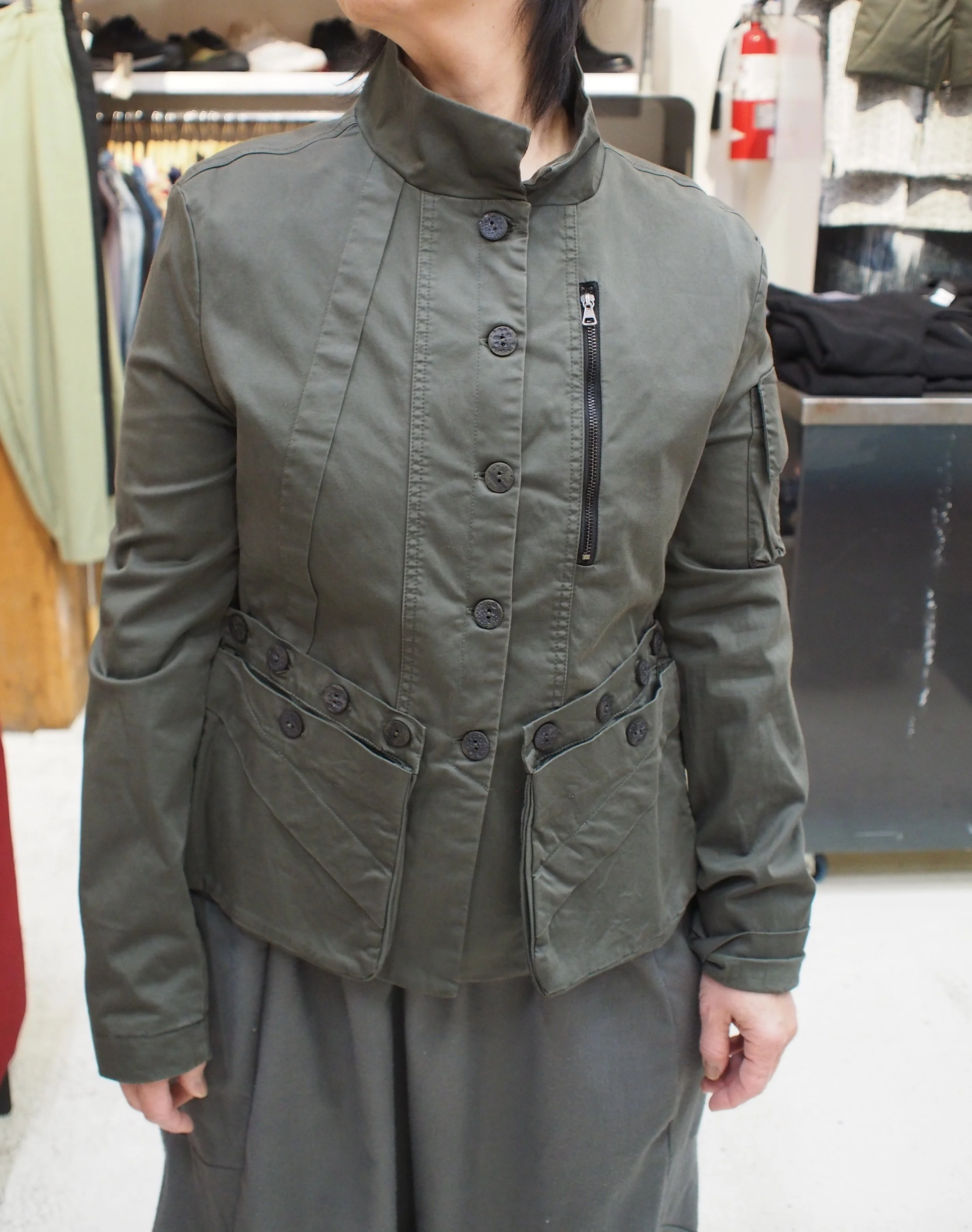 Lotus Eaters ISTIMI Convertible military jacket - Dk Khaki