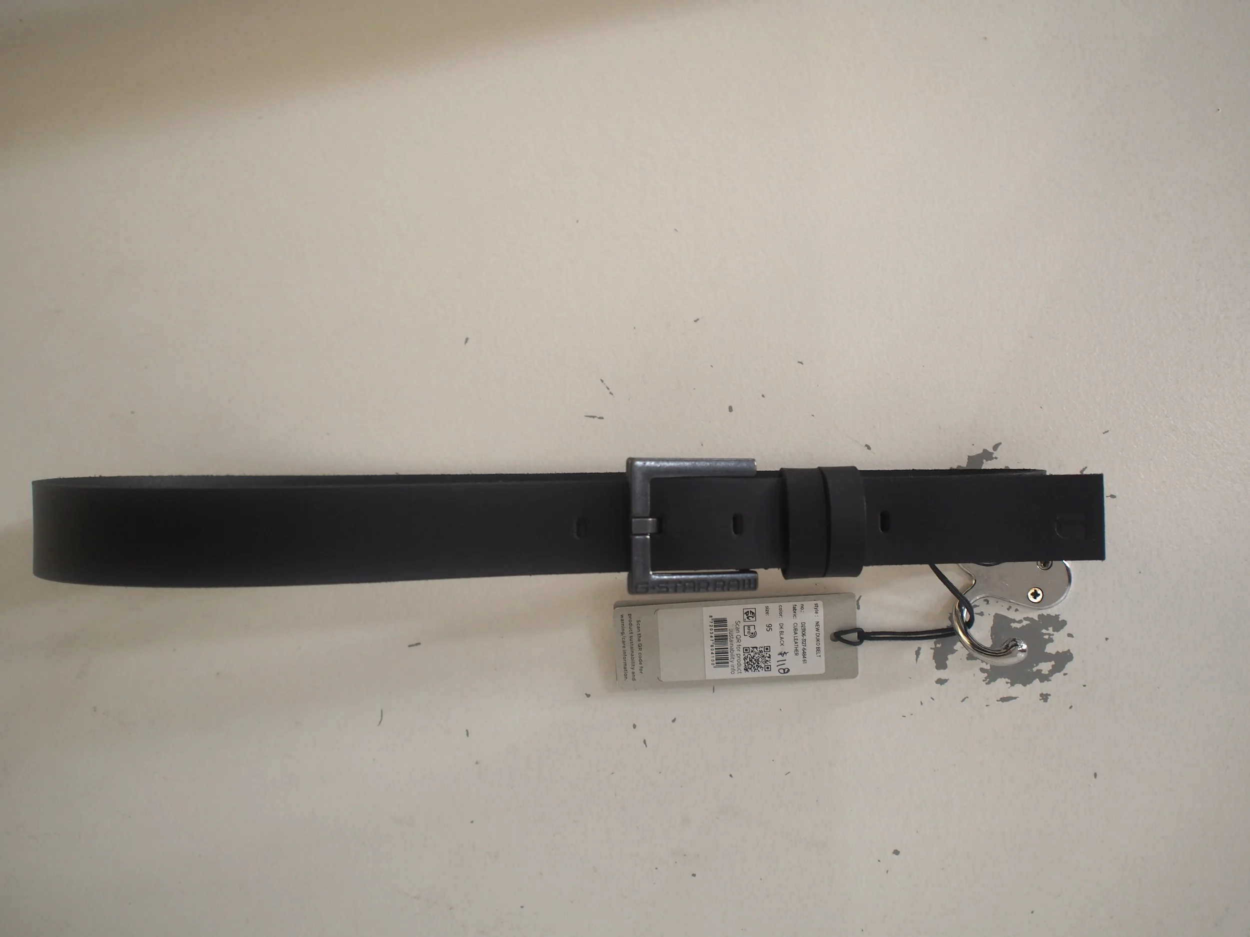 G-Star Raw New Duko Leather Belt - Black/Black Metal