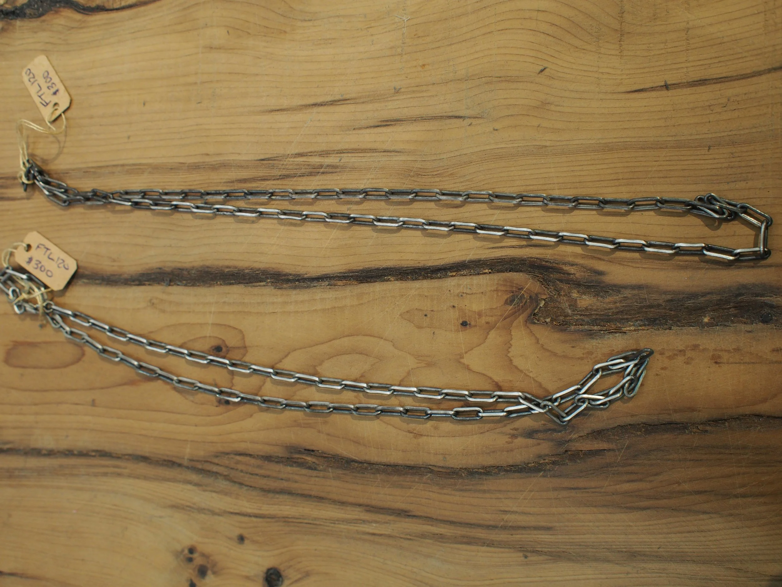 BLACK SOLV oxidized sterling silver paperclip link chain - Assorted link sizes