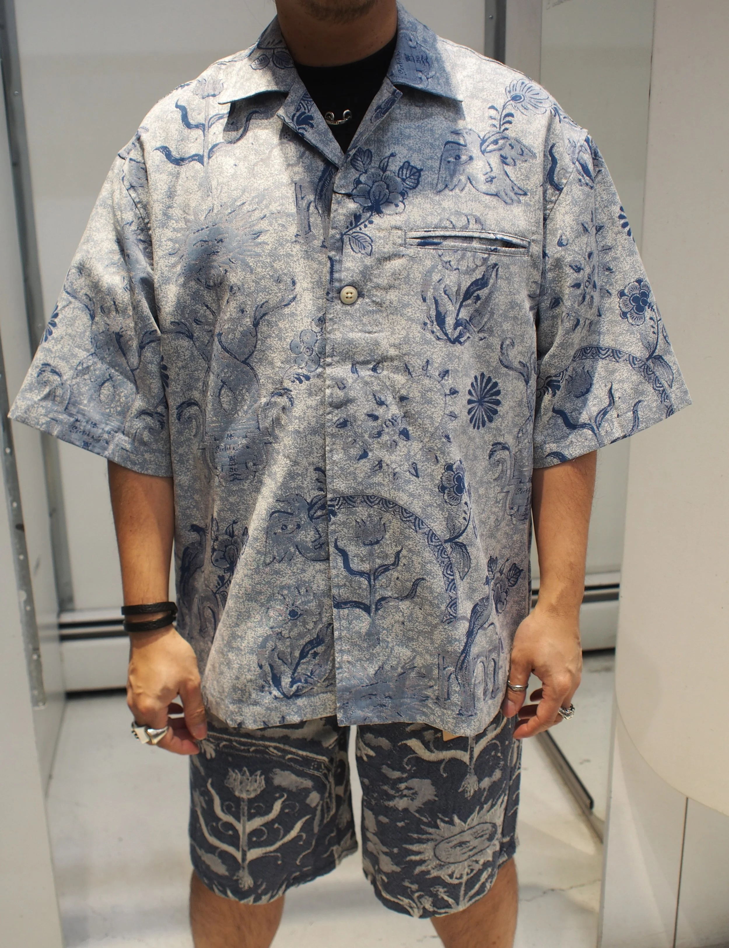 Scotch & Soda x Royal Delft Jacquard Boxy S/S shirt