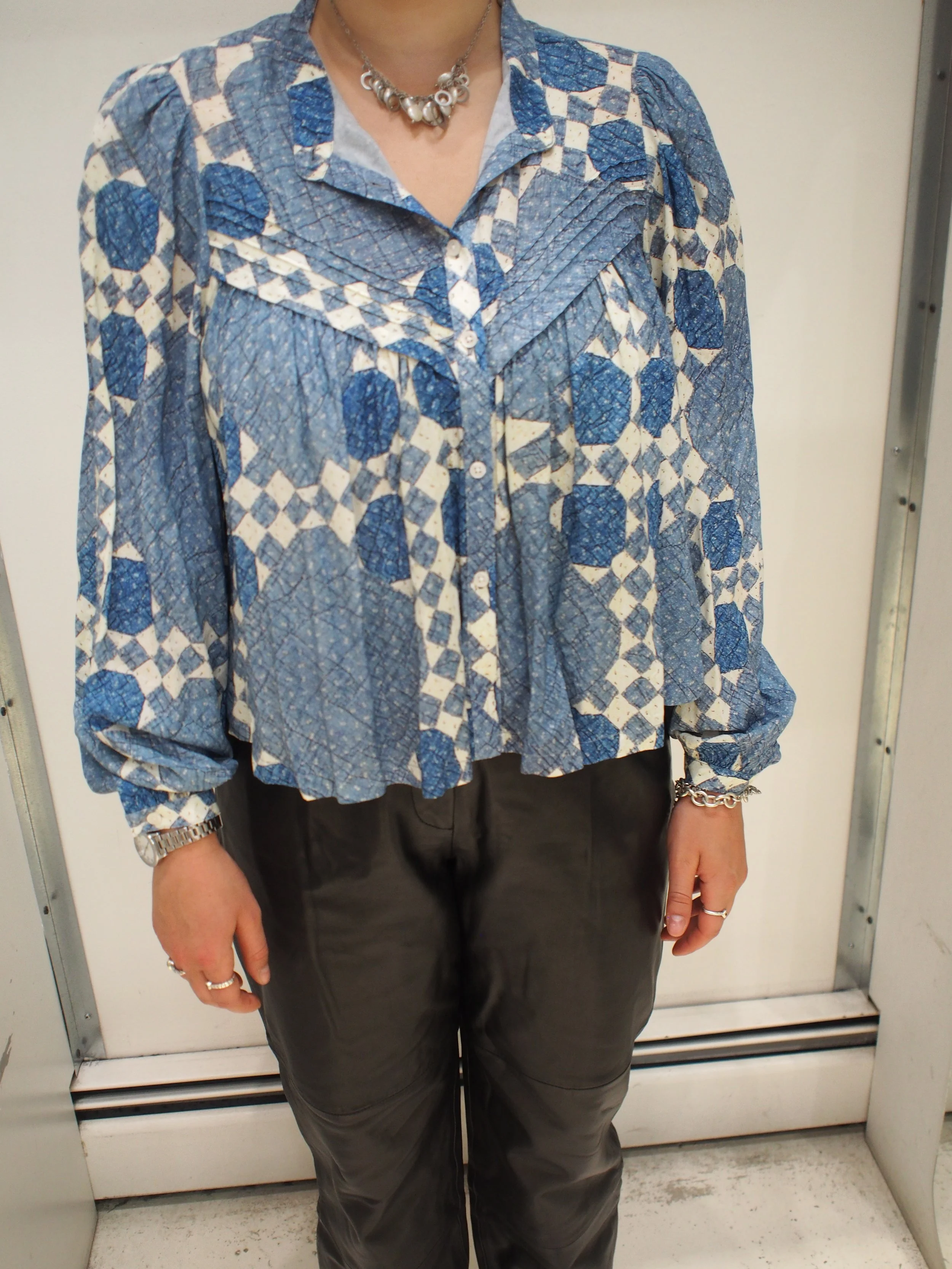 Scotch & Soda pintuck blouse - Heirloom Quilt AOP