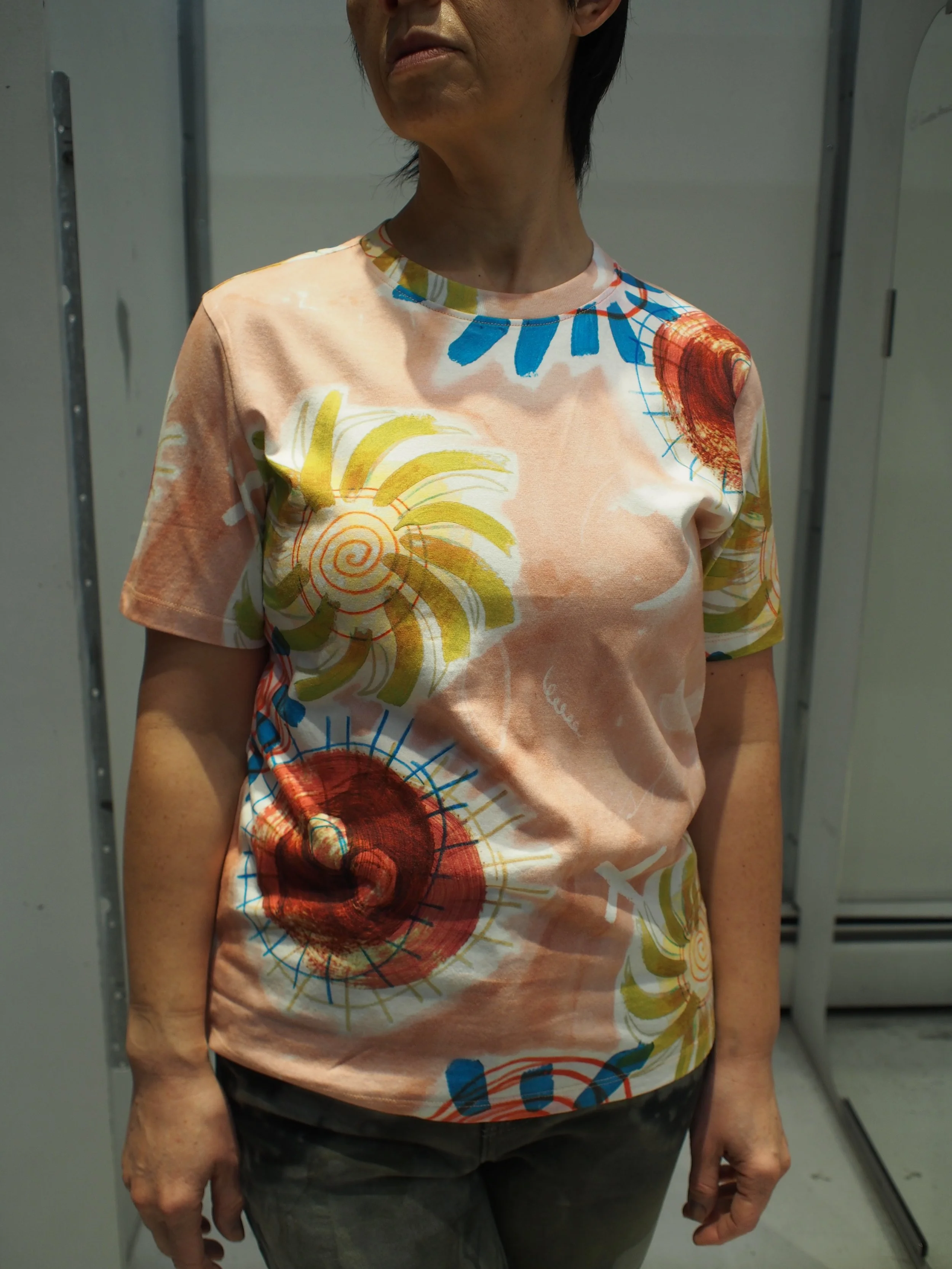 Scotch & Soda All over print regular fit crew tee - Abstract Sun Pink