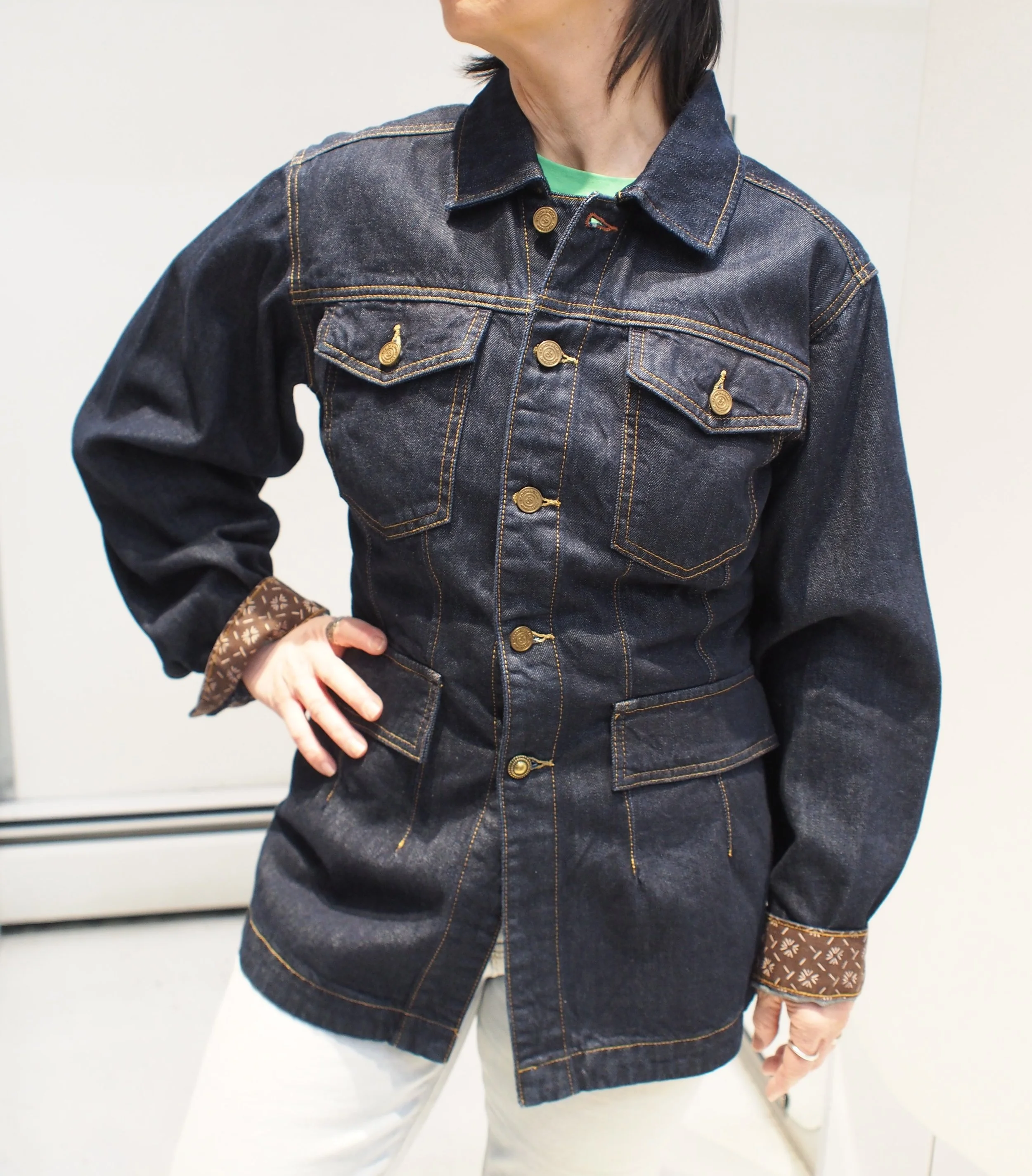 Scotch & Soda Waisted chore denim jacket - Dark Indigo Rinsed