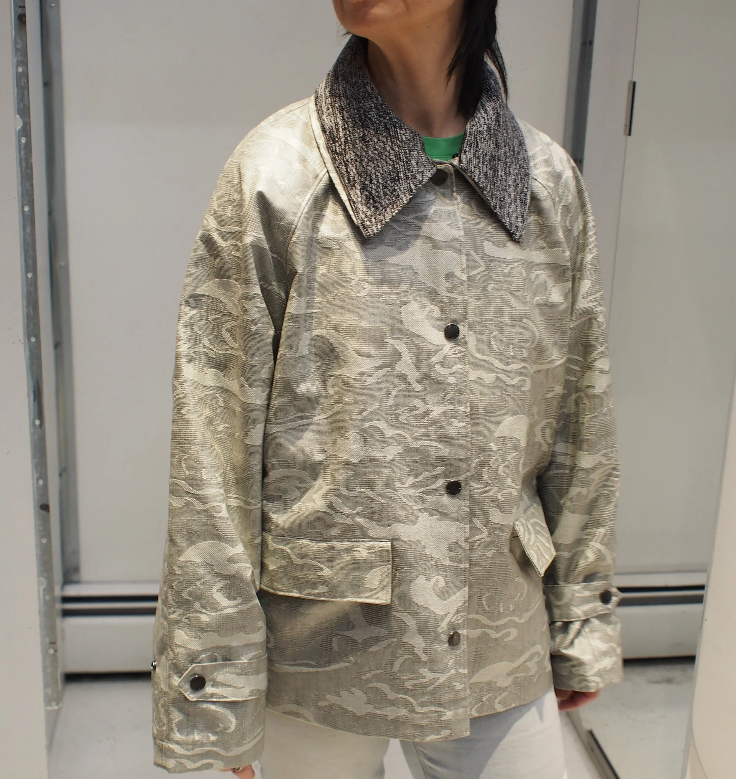 Scotch & Soda Convertible collared coach jacket - Water Repellent Digi Camo