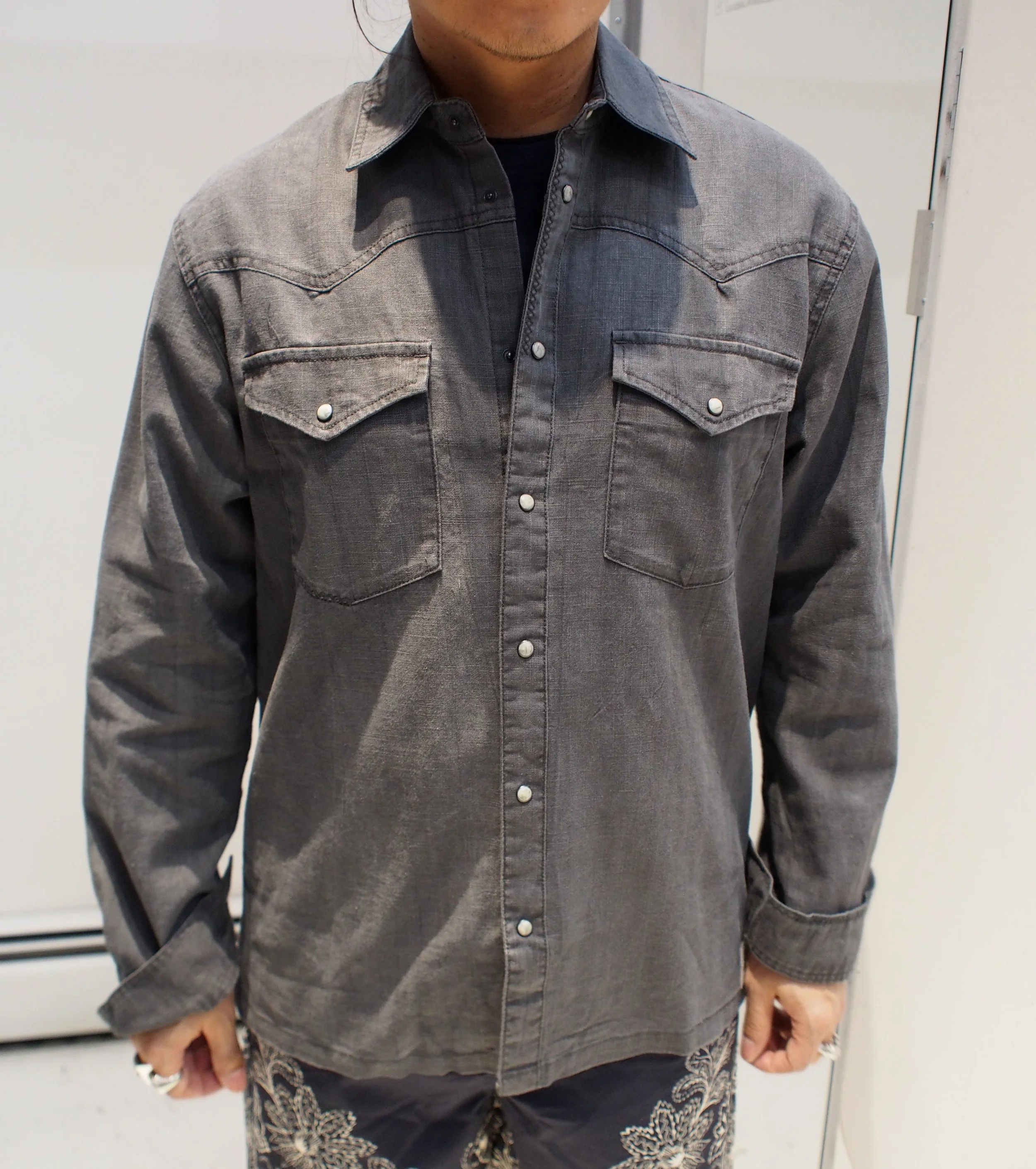 Scotch & Soda relaxed fit washed denim shirt - Meteorite