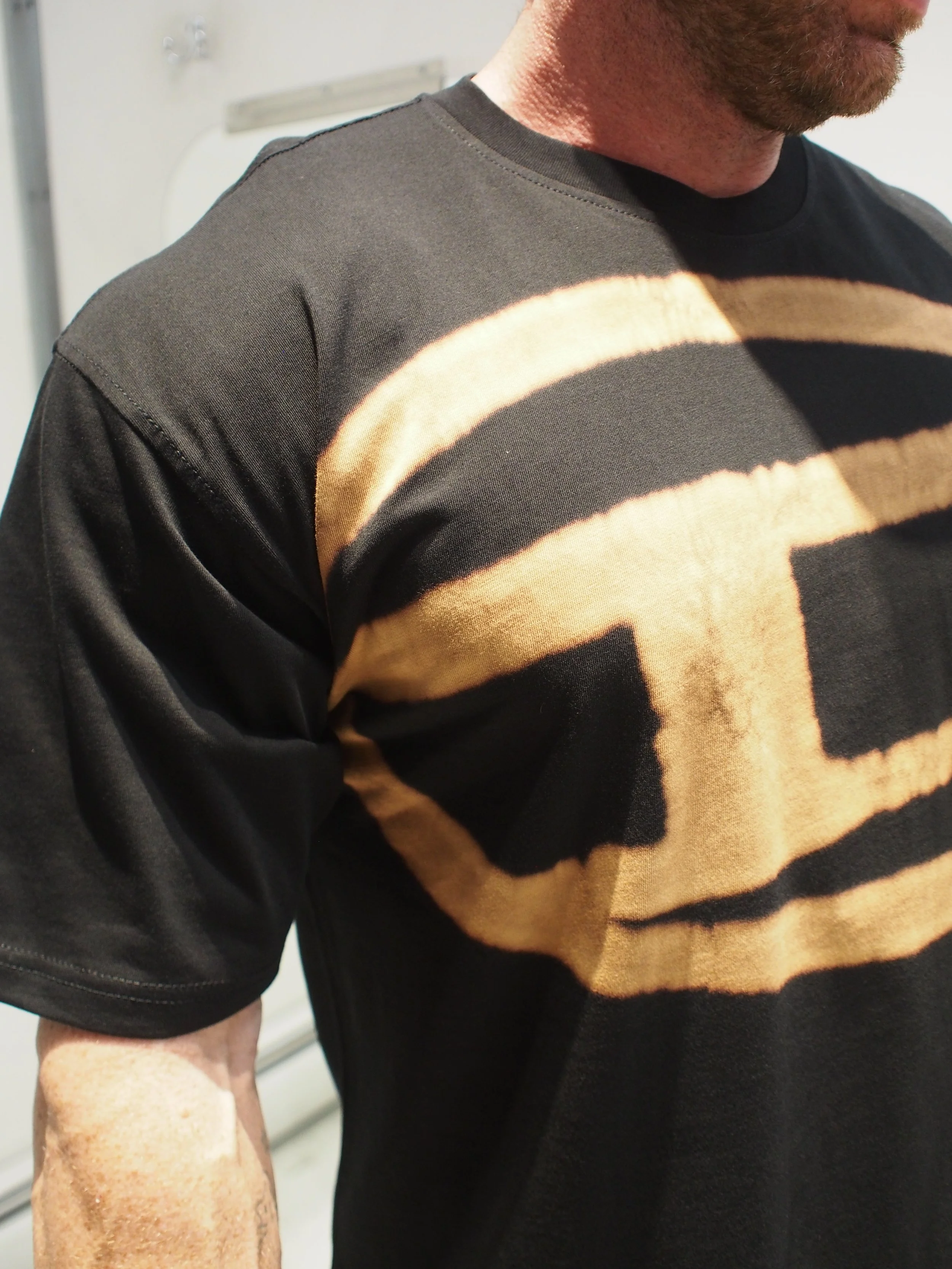 DIESEL T-Boxt-Bleach relaxed fit tee with oval D logo