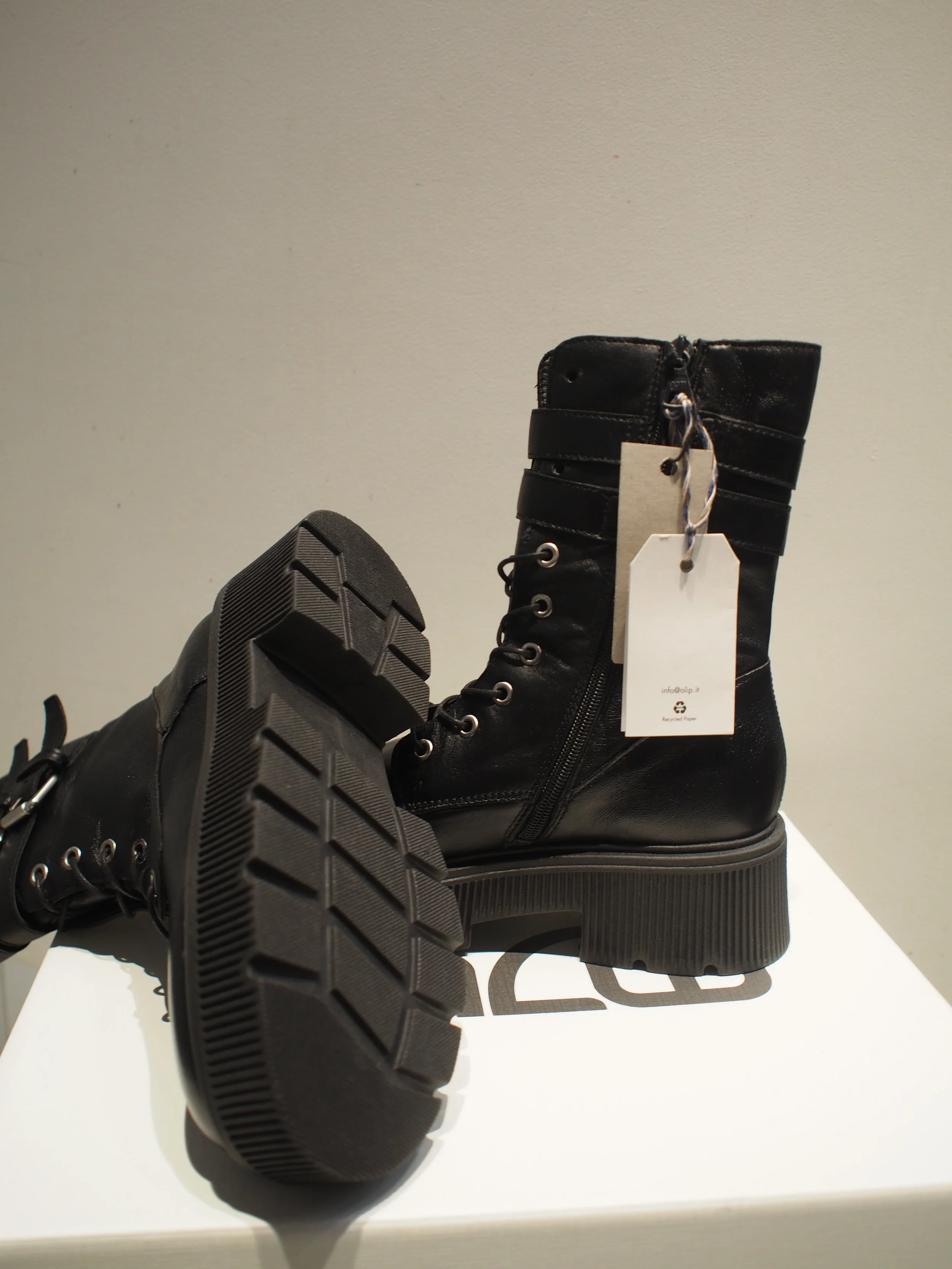 MJUS Double strapped platform combat boots Black — GLOBAL ATOMIC