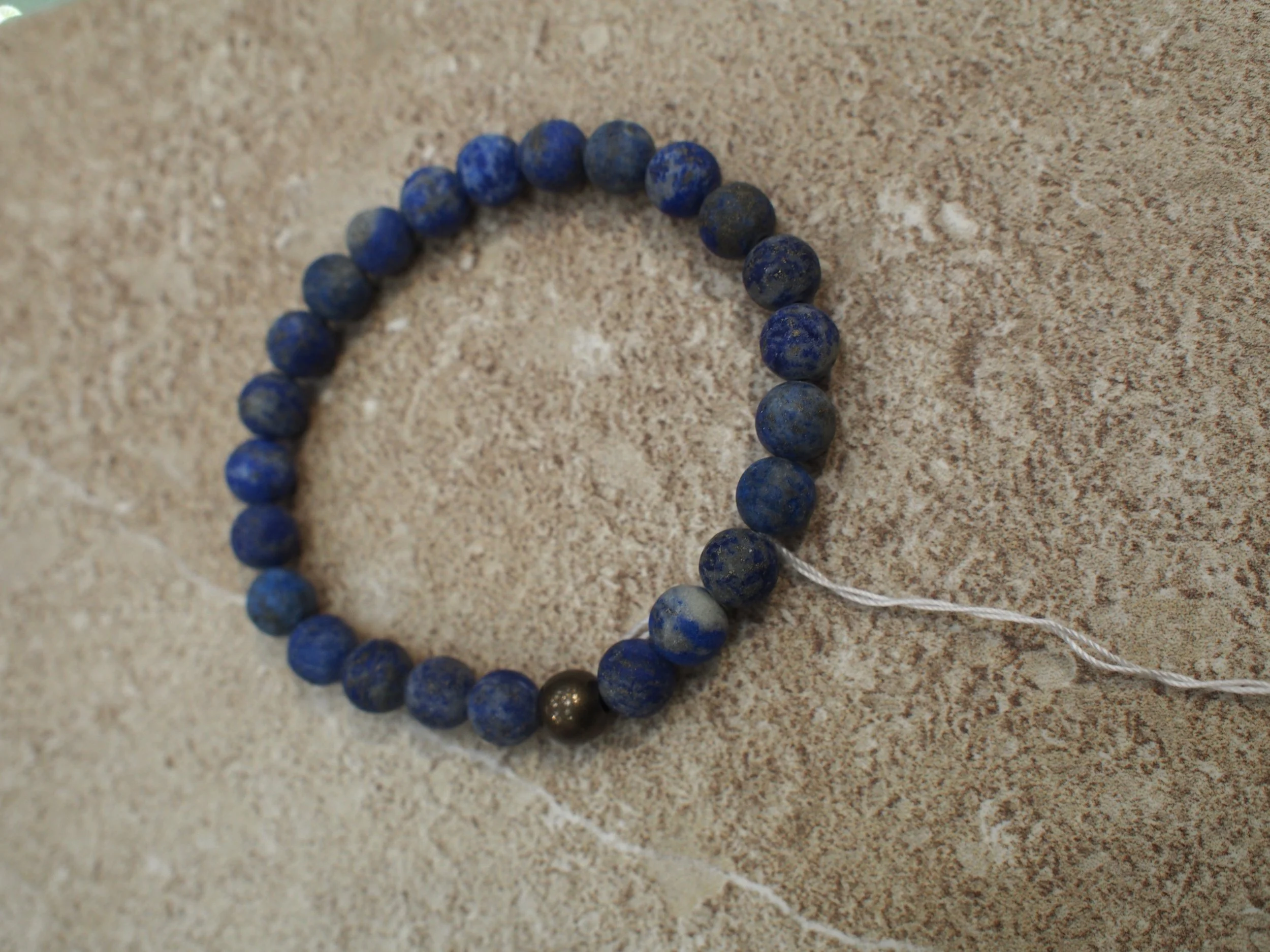 Scandinavia Wolf 8MM Lapis beaded bracelet