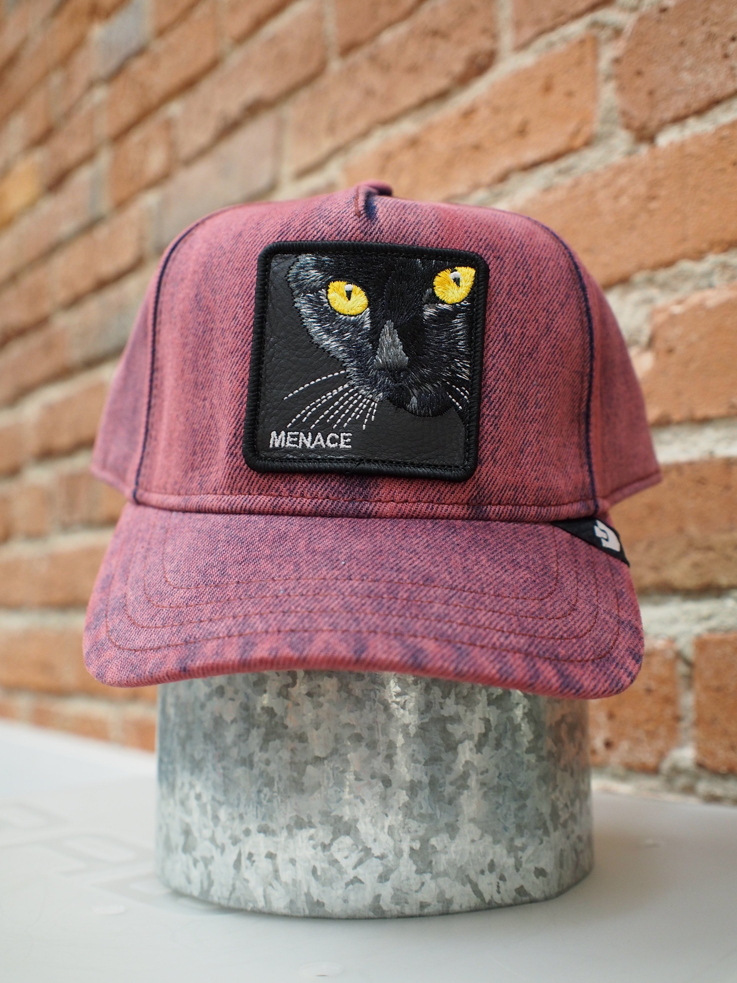 Goorin Bros "Menace" Rail Bird OD denim baseball cap - Crush