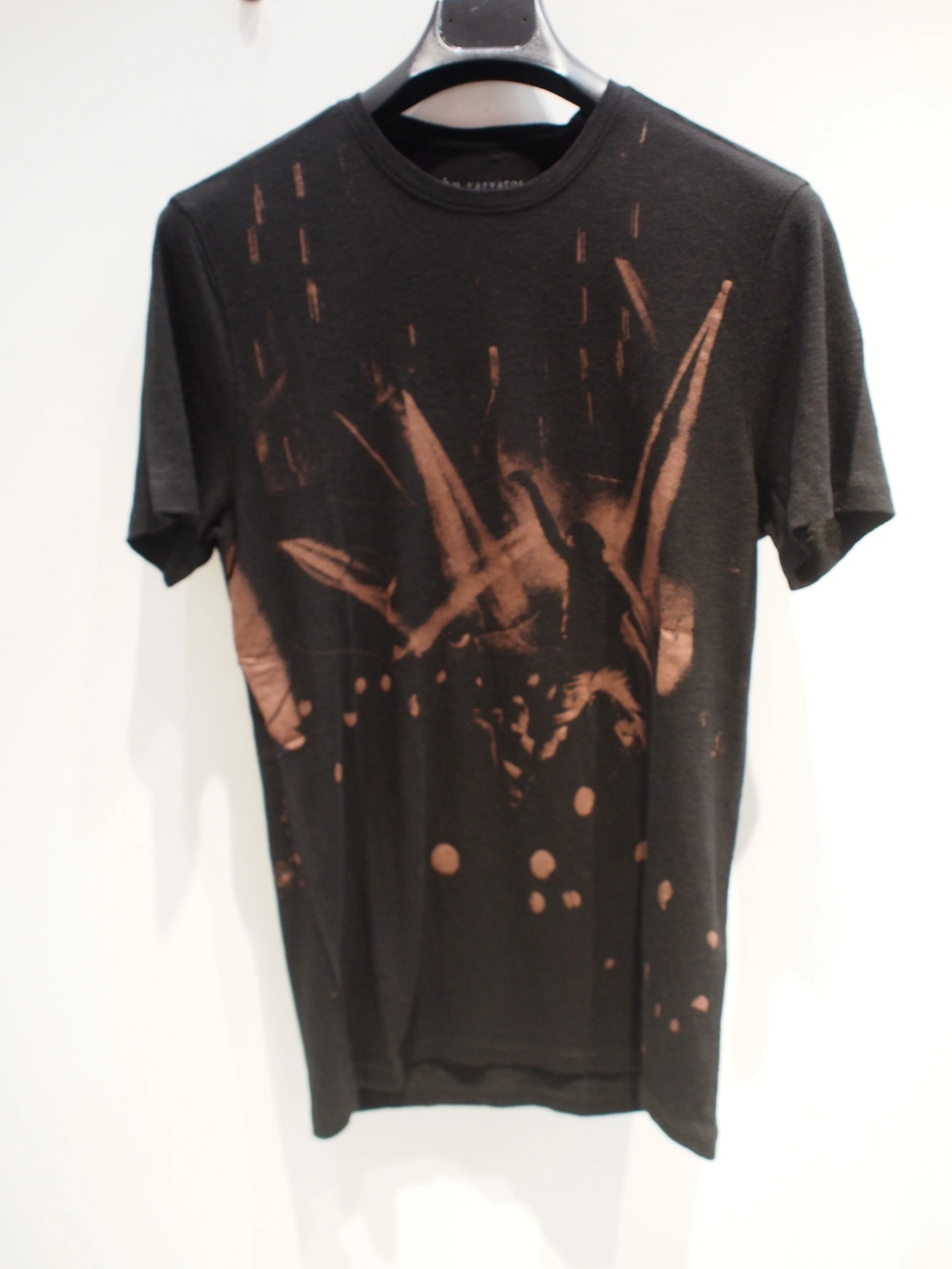 John Varvatos Disco Lights linen jersey s/s tee - Black