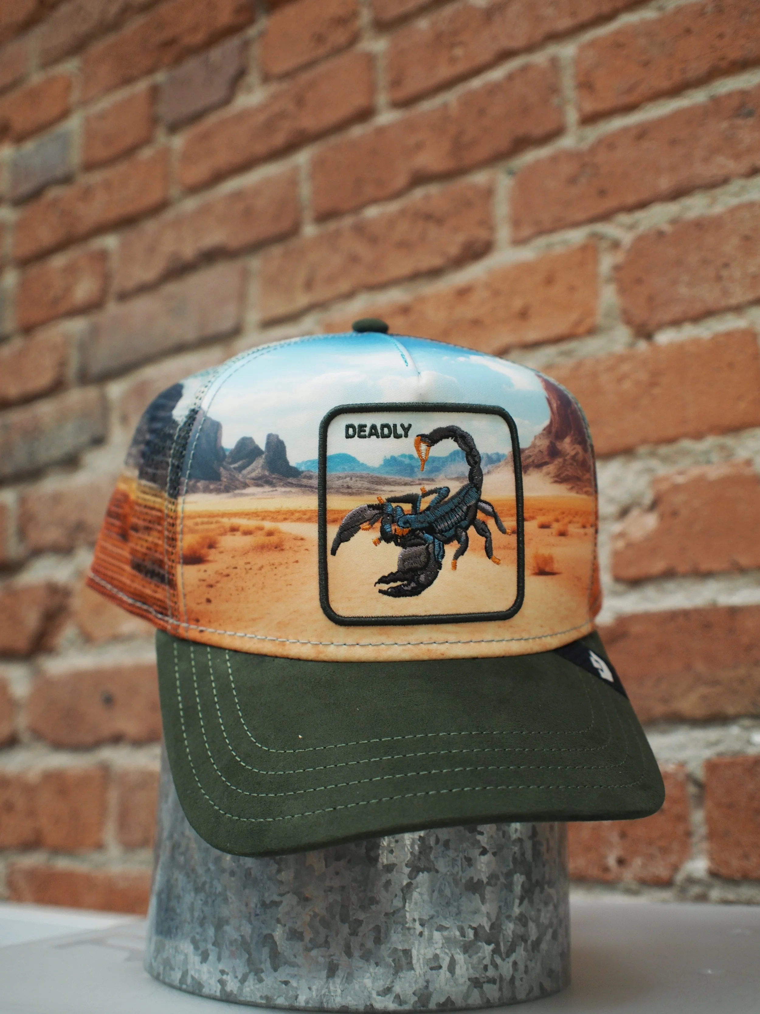 Goorin Bros Scorpion in the element trucker hat - Palm
