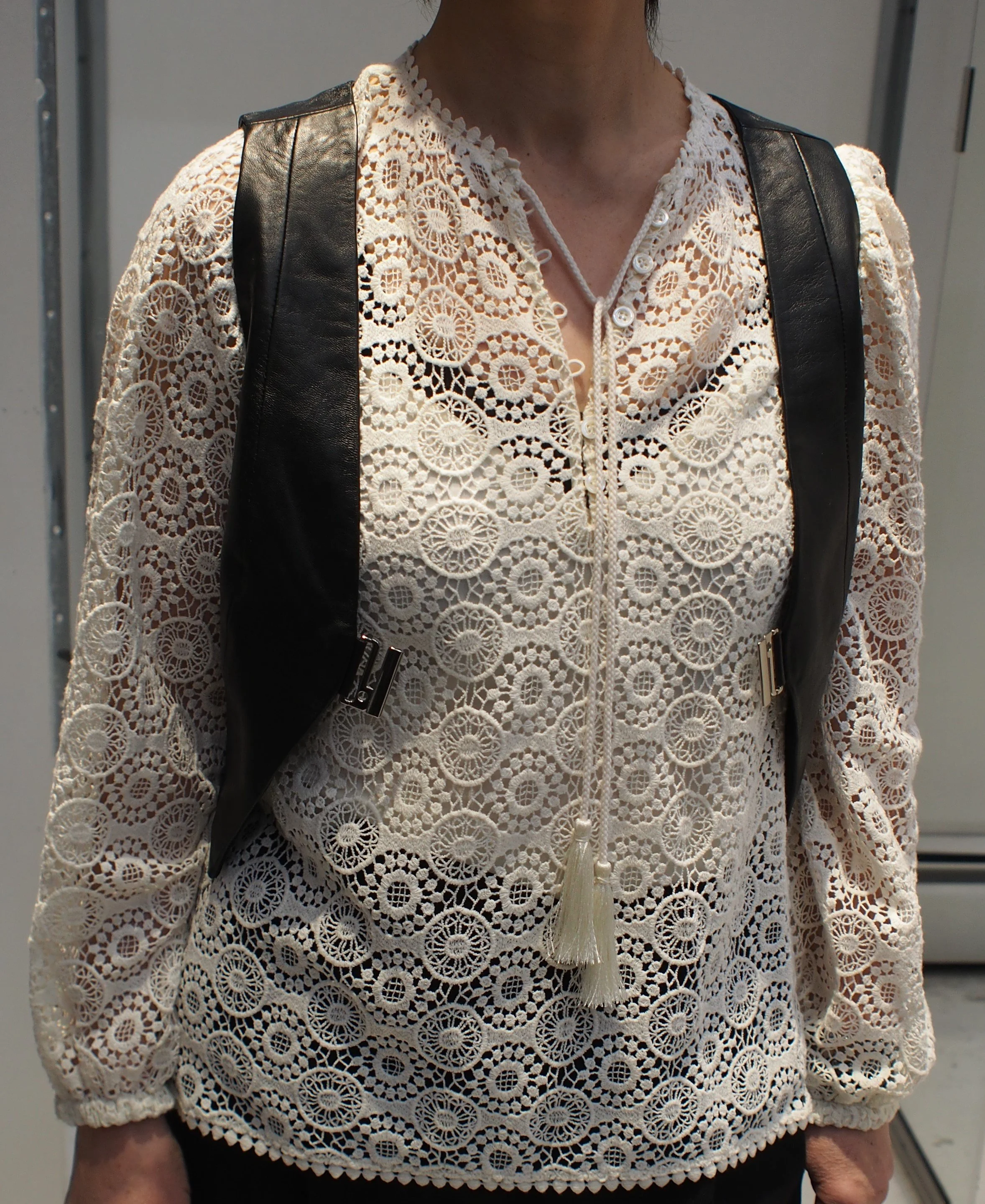 LaMarque Estrella leather vest/top - Black