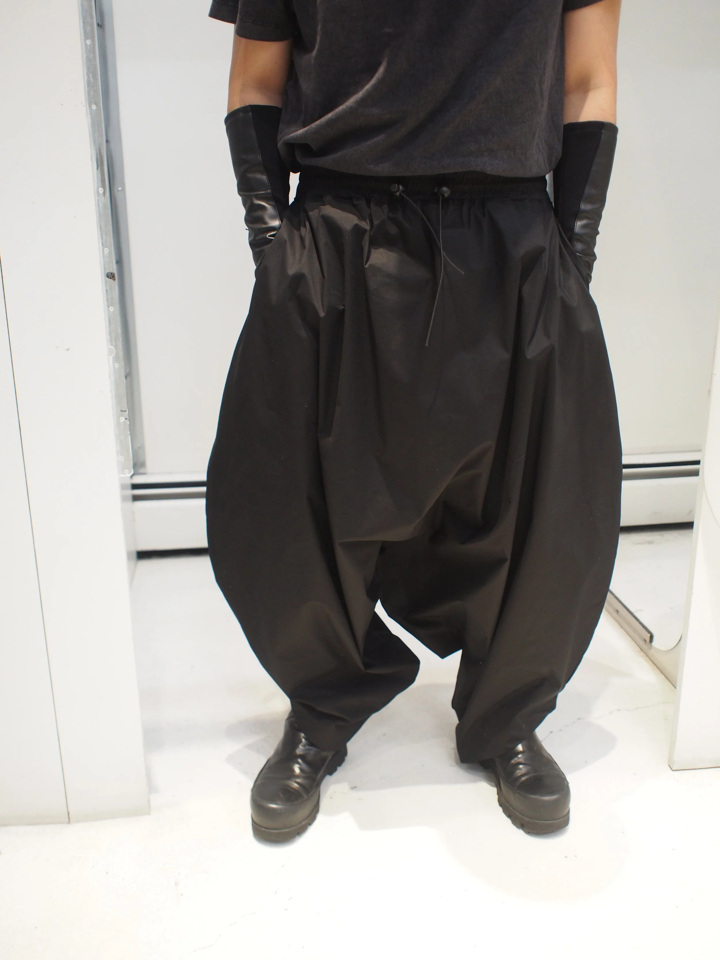 La Haine Inside Us 4M Extreme drop crotch poplin sarouel trousers