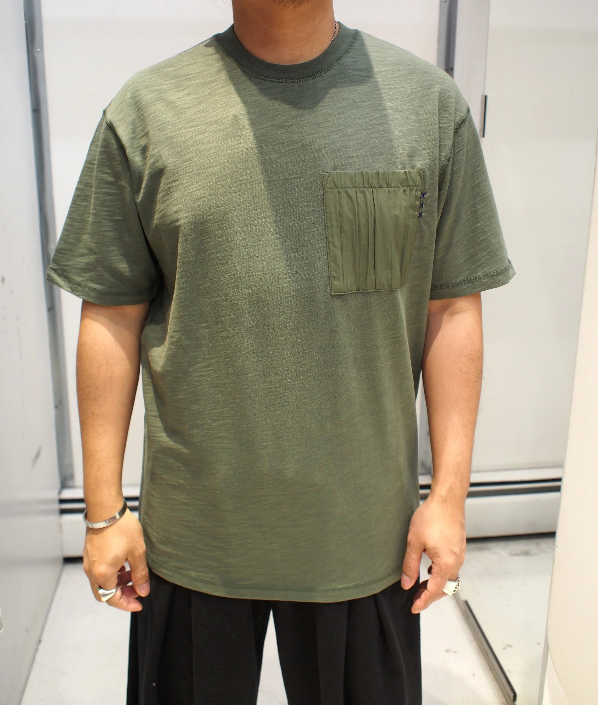 Scotch & Soda Slub jersey loose fit pocket tee - Thyme