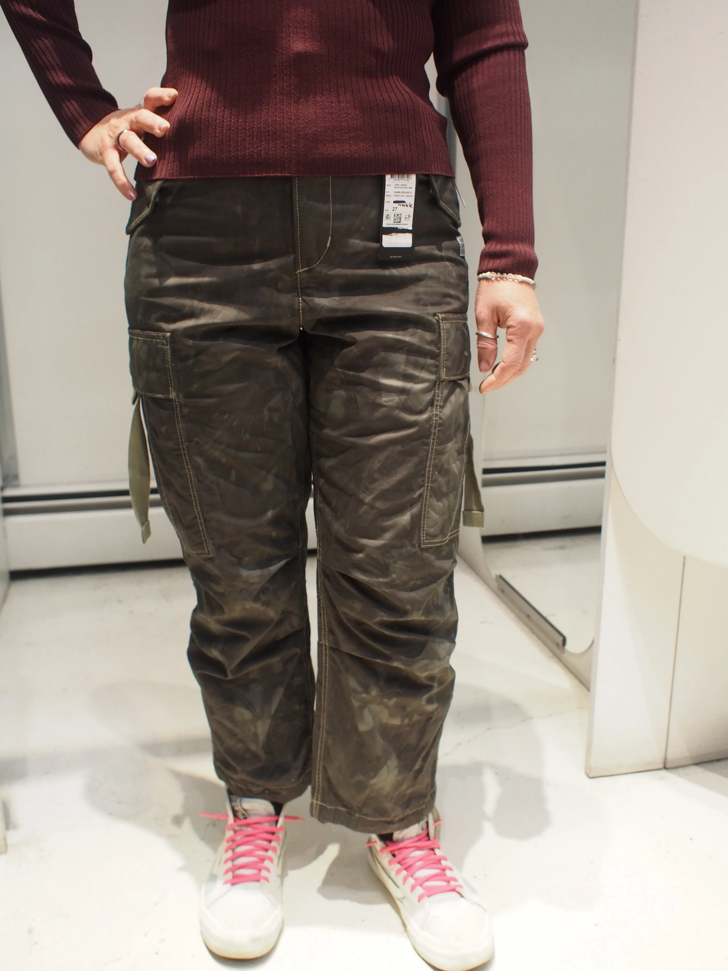 G-Star Cropped cargo drawcord pants 2.0 - Shadow Marble Wash