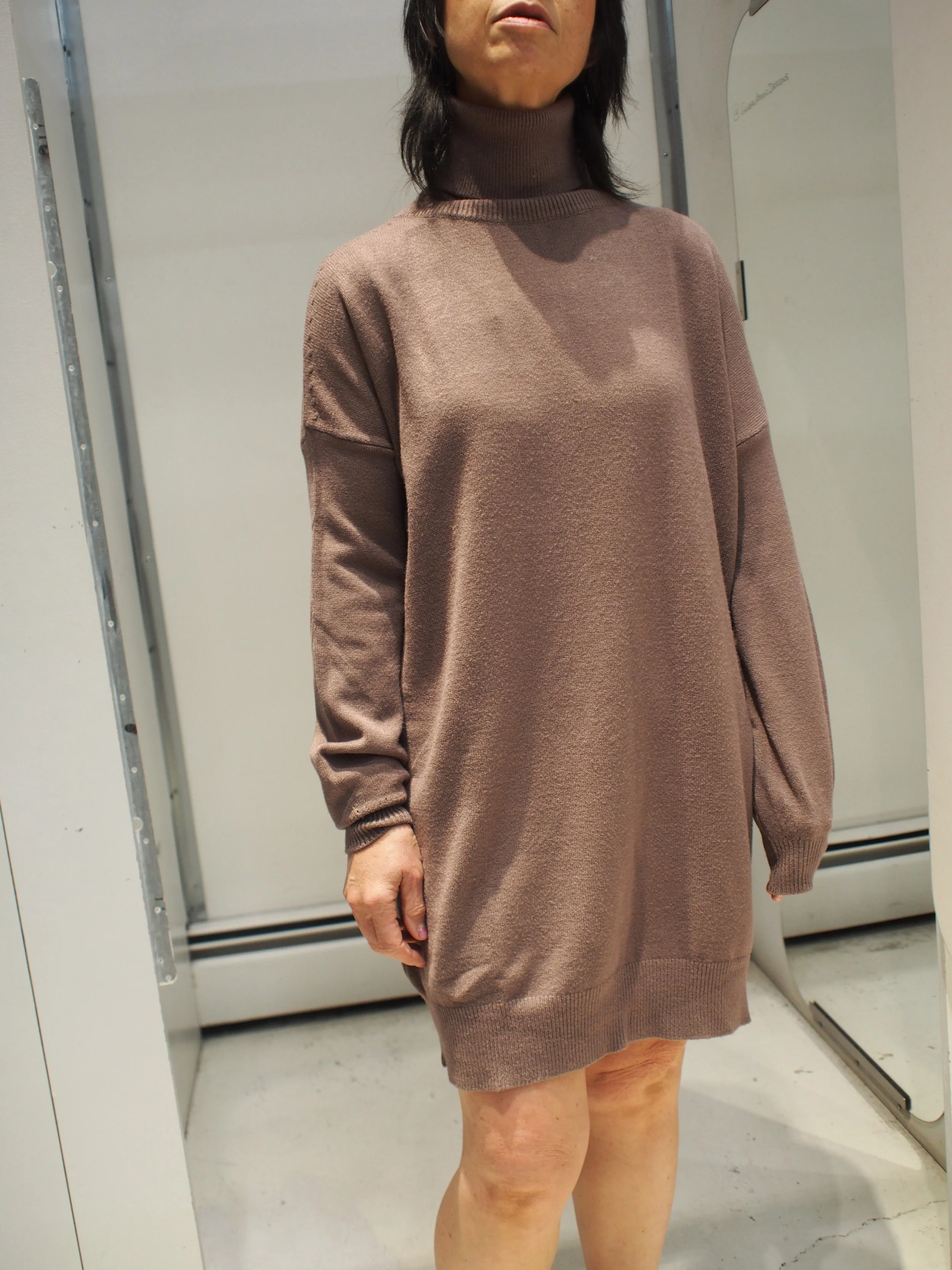 Charli London CHIARA roll neck knit sweater dress Mink — GLOBAL ATOMIC  DESIGNS