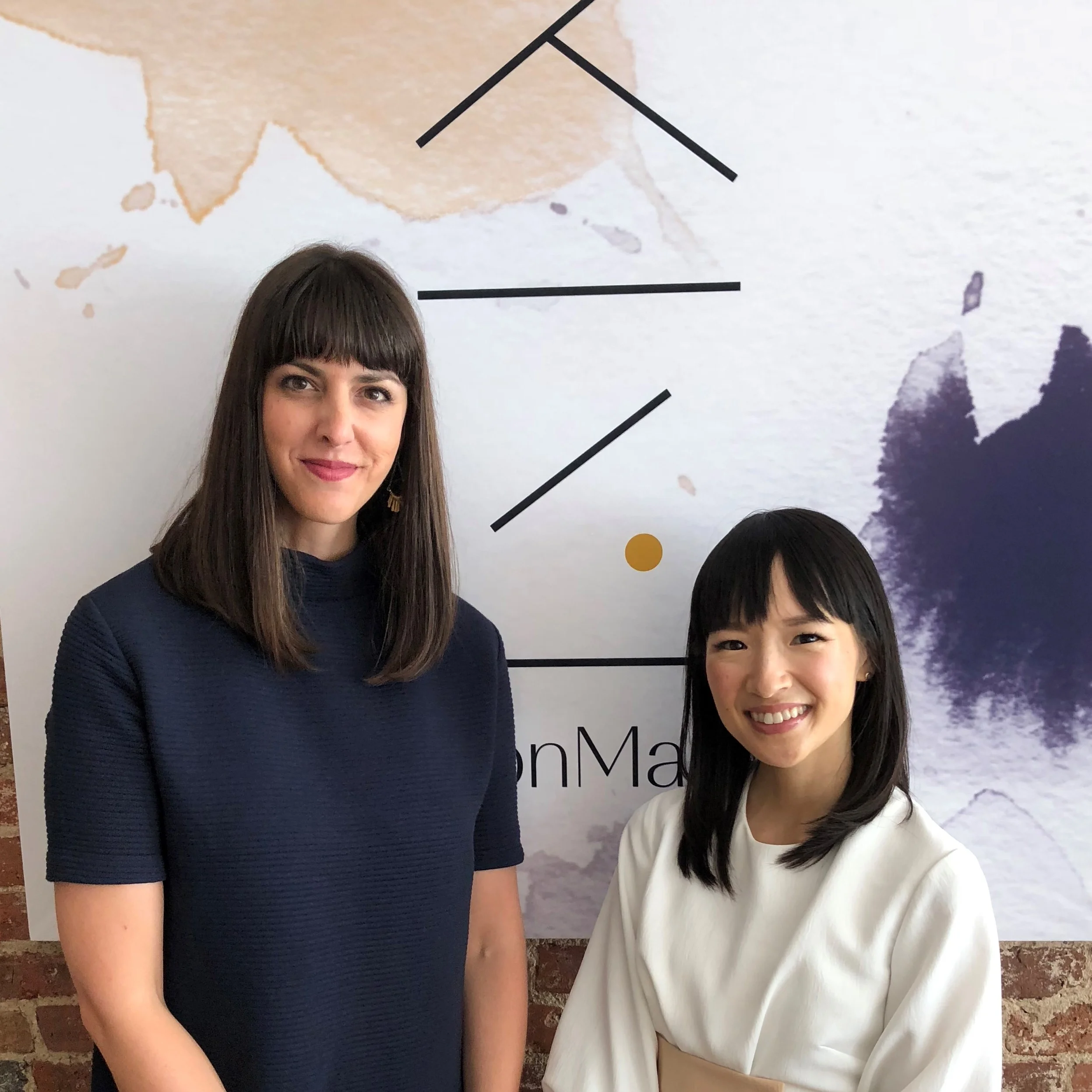 Amanda Jefferson (left) with Marie Kondo (right)