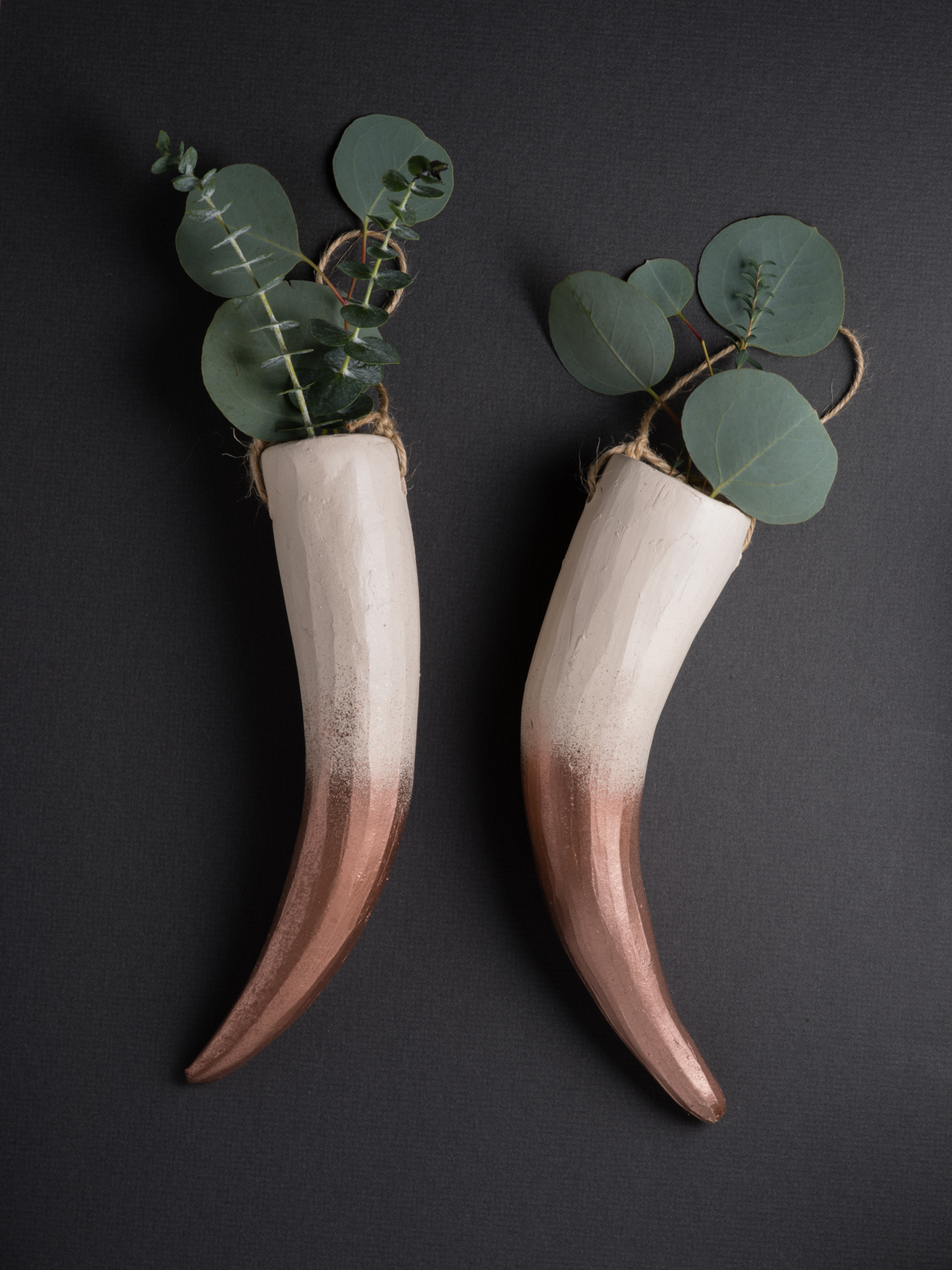 These abstracted antlers and horns are inspired by growing up in North Carolina, where I often stumbled upon shed deer antlers in the vast woods of the region. Each antler and horn is hand carved from clay, making them one of a kind. &n