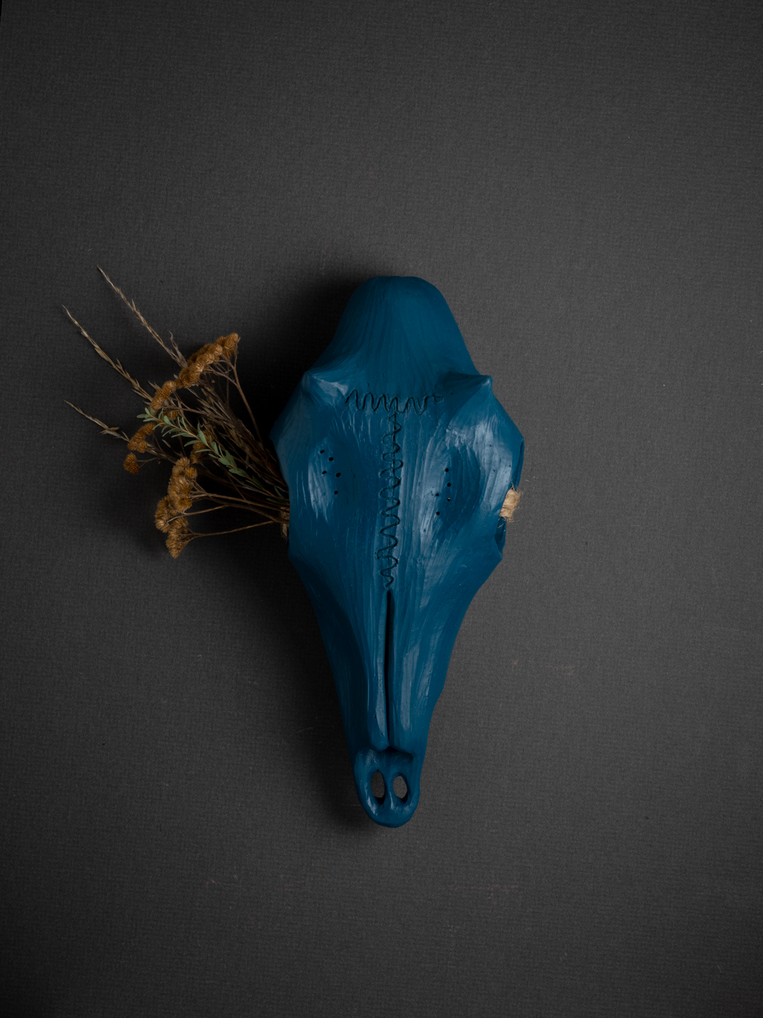 Teal Deer Skull