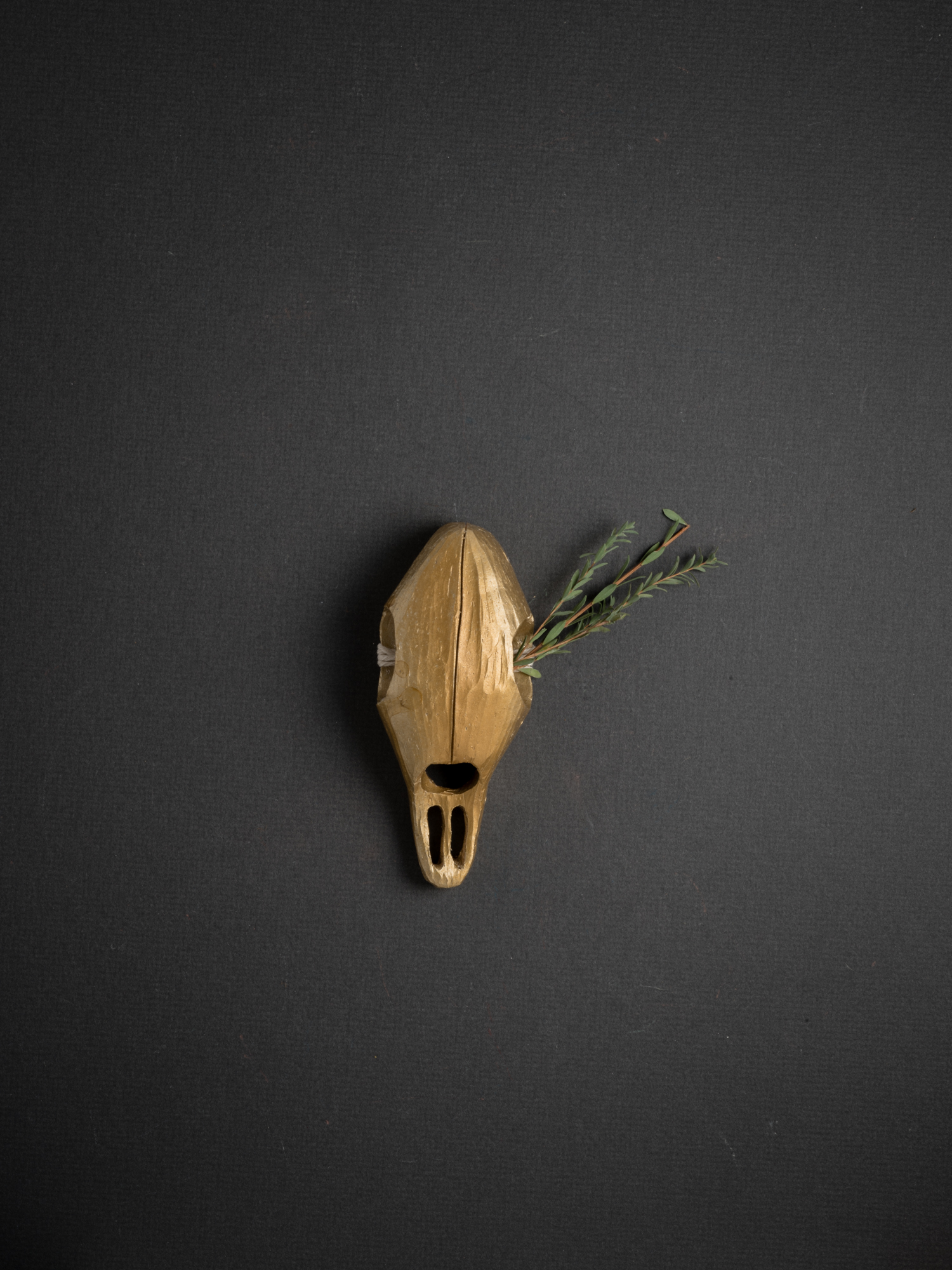 Small Gold Cow Skull