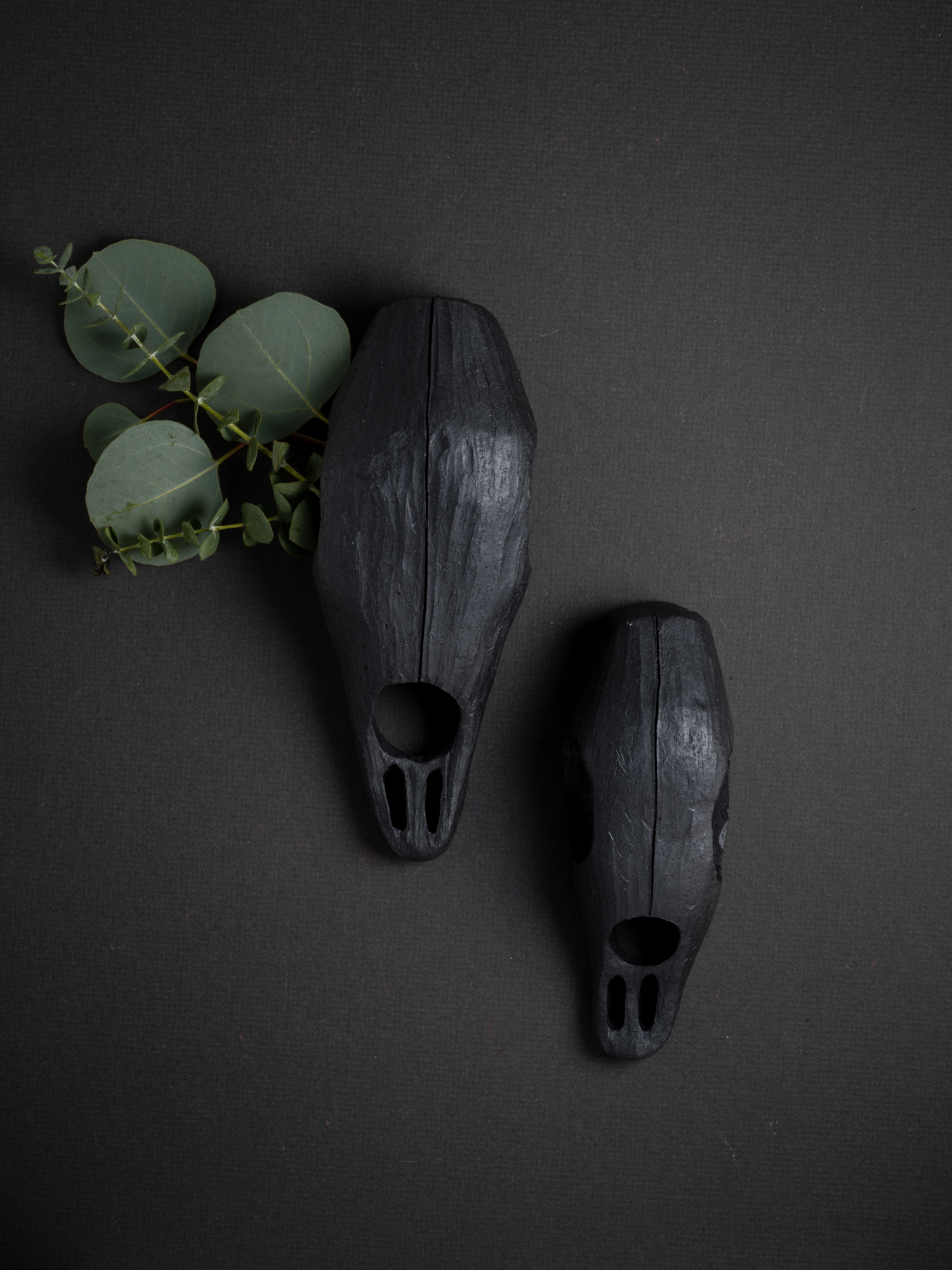 Midnight Black Cow Skull
