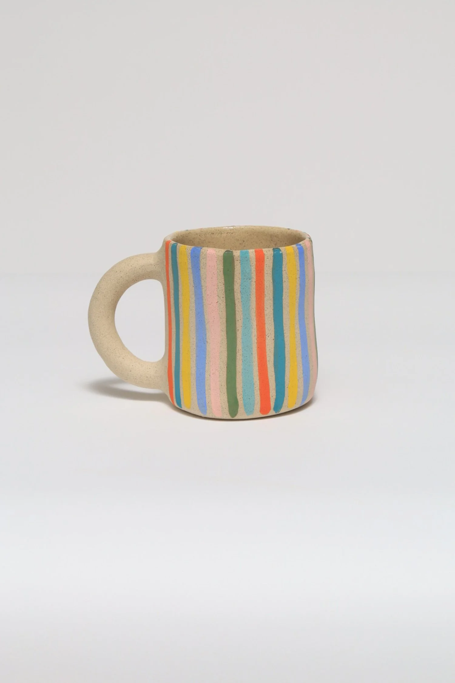 Rainbow Stripe Mug | White