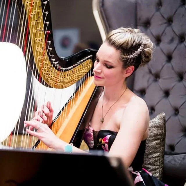 Chicago special event harpist performing at elegant reception