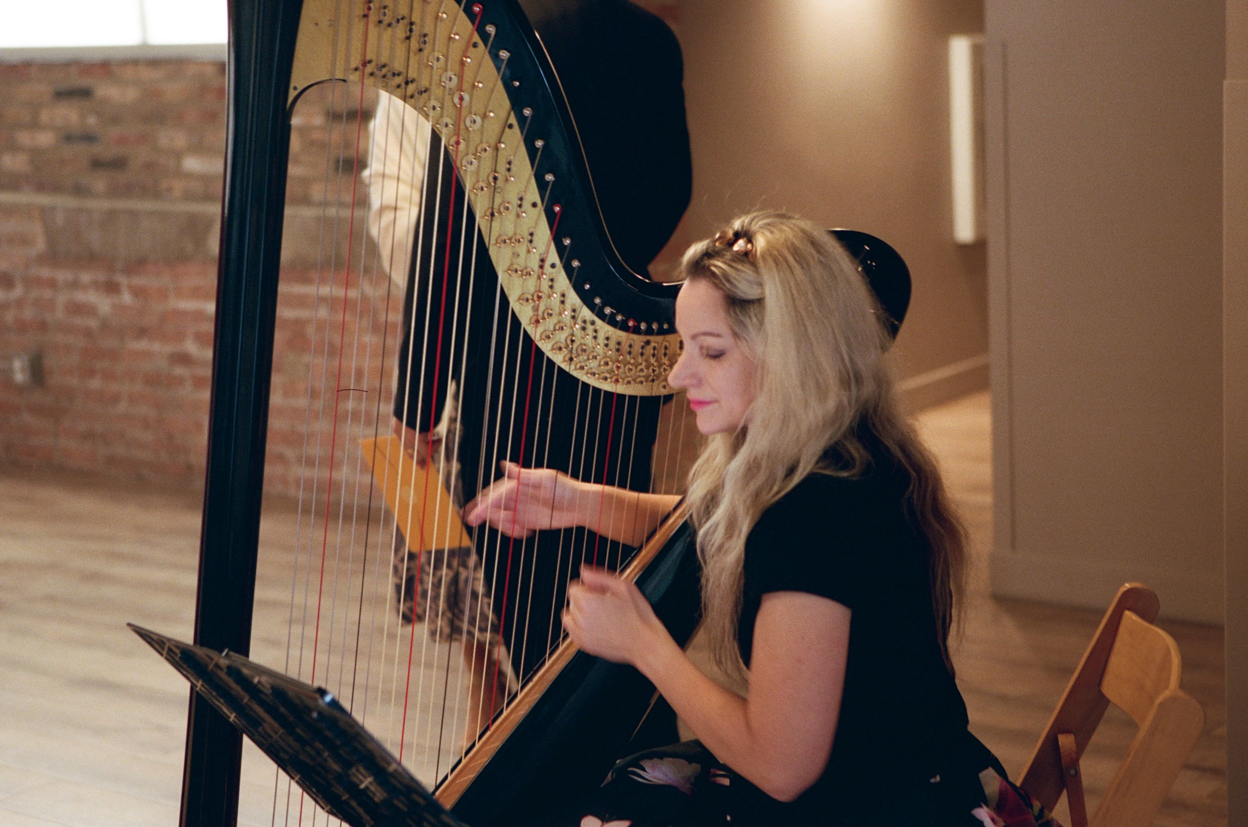 Harpist performing at Walden Chicago wedding ceremony