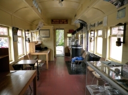 View of coach end interior of B&M Combine No. 1244, Lowell, Mass., Aug. 23, 2014. Richard Nichols photo
