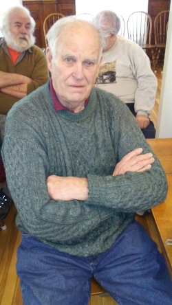 Russell F. Munroe, B&MRRHS Historian, at the Society's General Meeting, March 11, 2017. Staff Photo