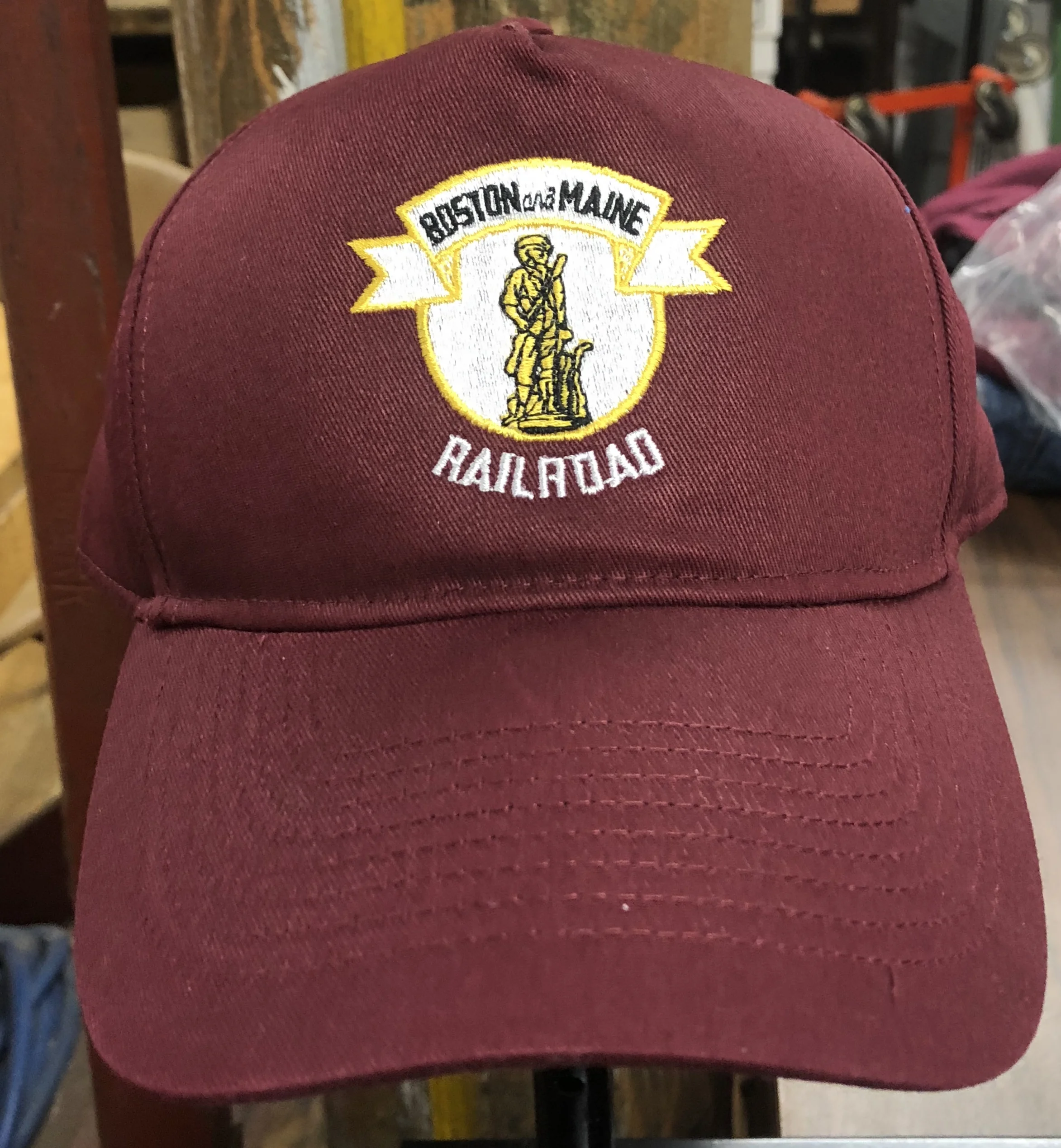 Maroon Baseball hat with Minuteman Logo 