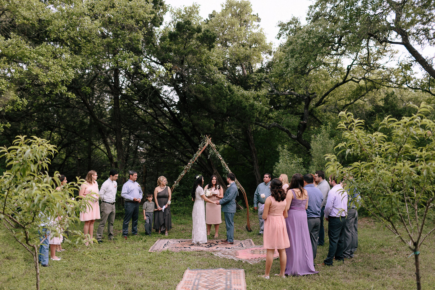 Wimberley Texas Intimate Backyard Wedding Ceremony