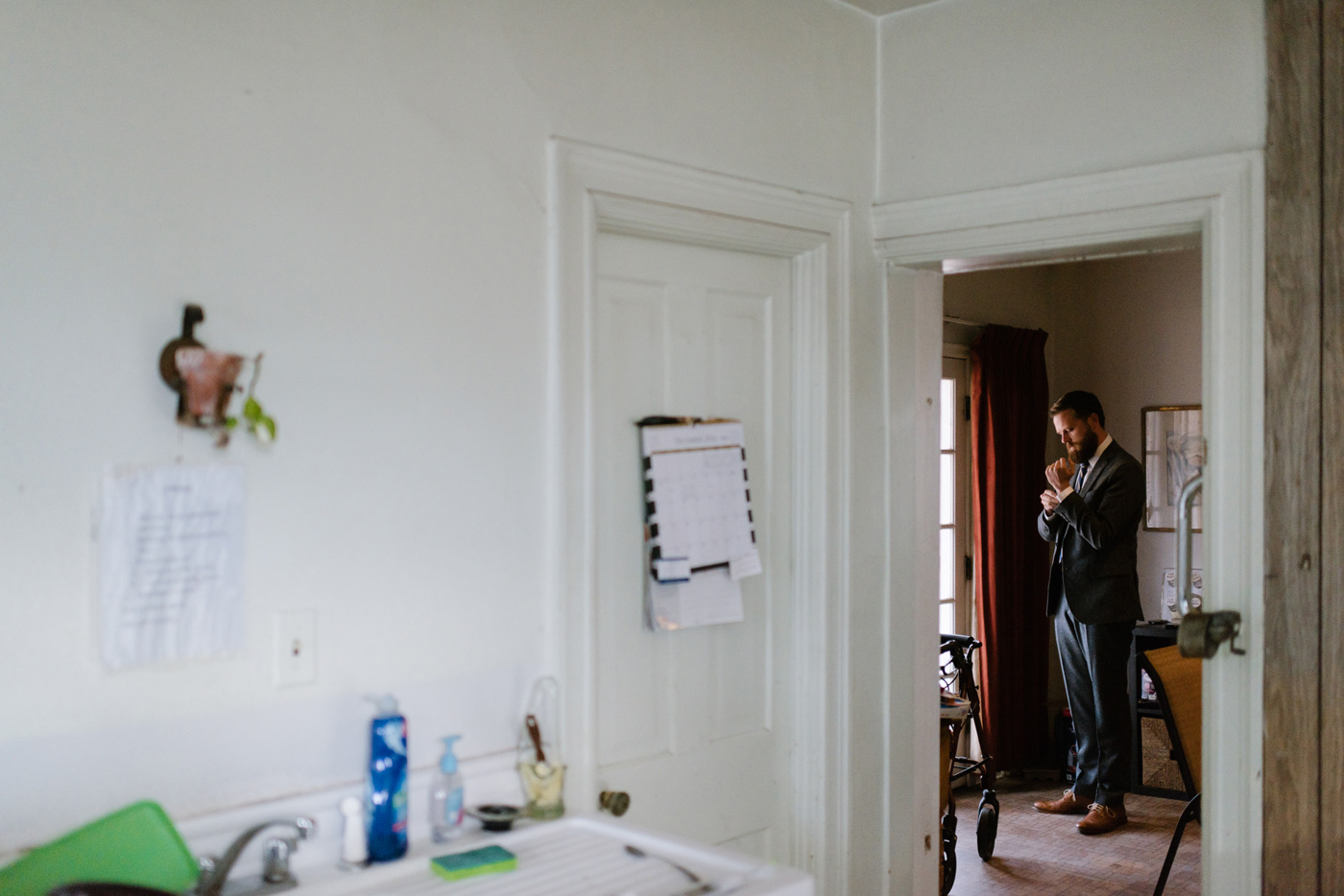 Groom Window Portrait
