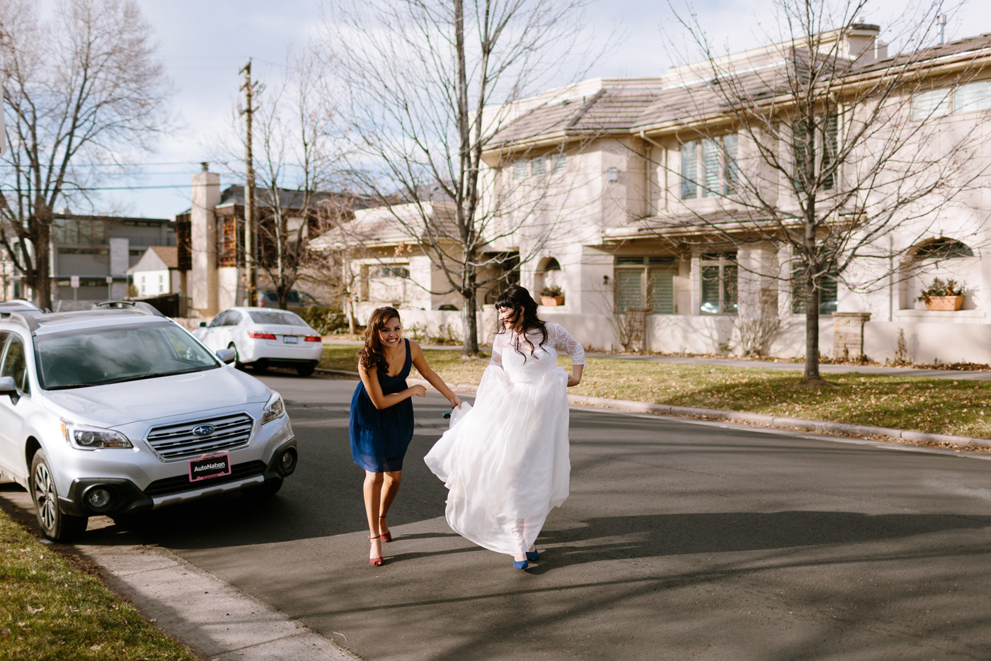 First Look Bride Walking