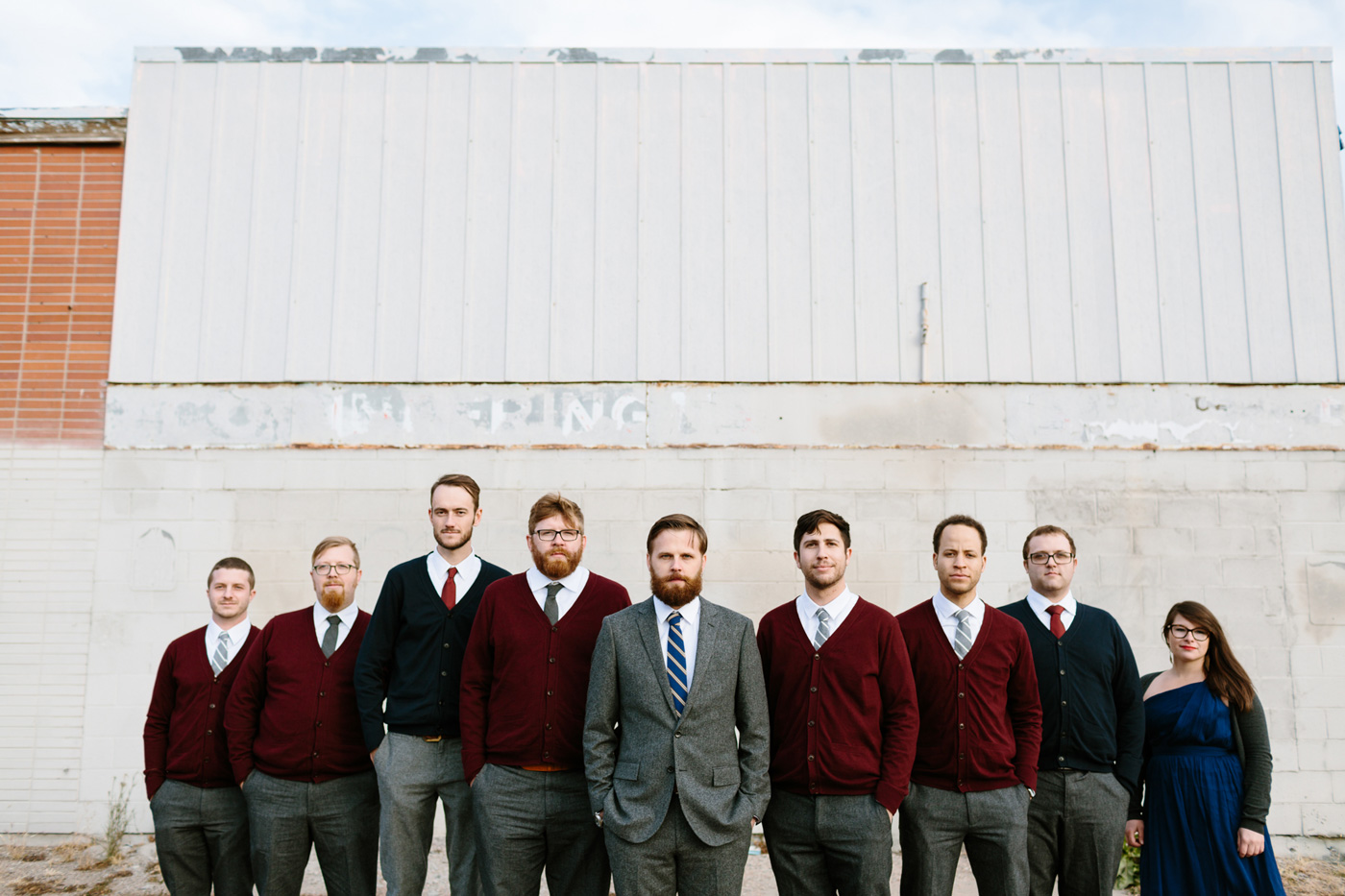 Studios at Overland Crossing Wedding Groom Groomsmen