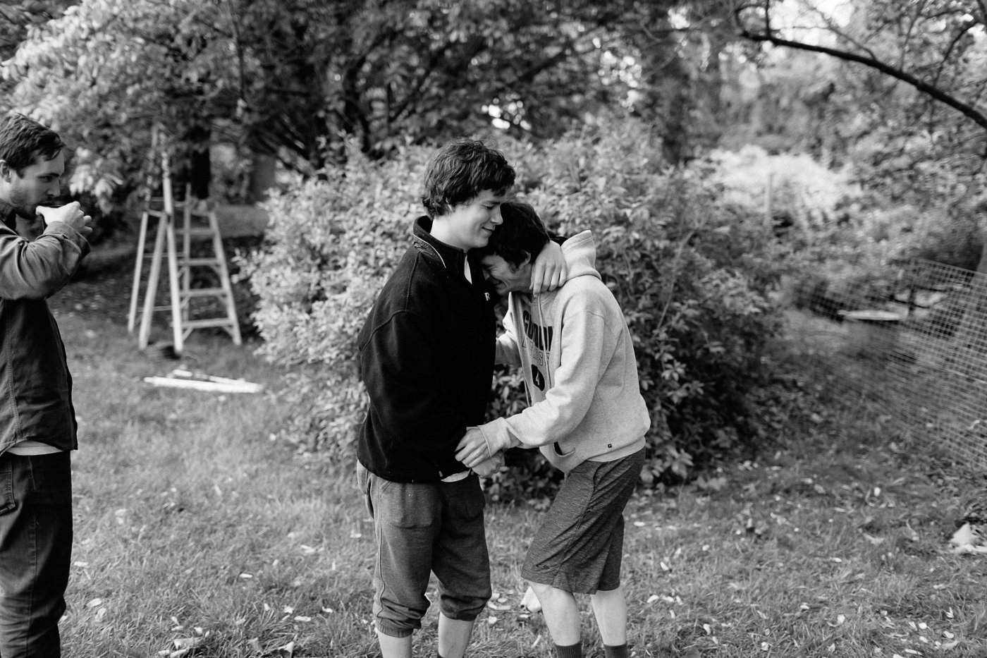 Groom and brother hanging out