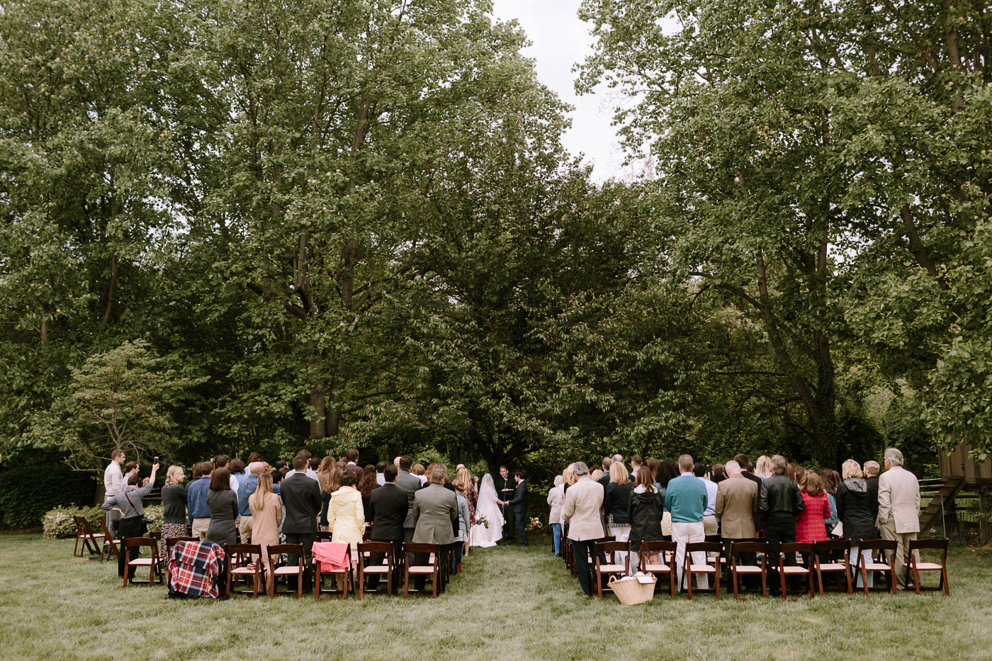 Maryland backyard wedding ceremony