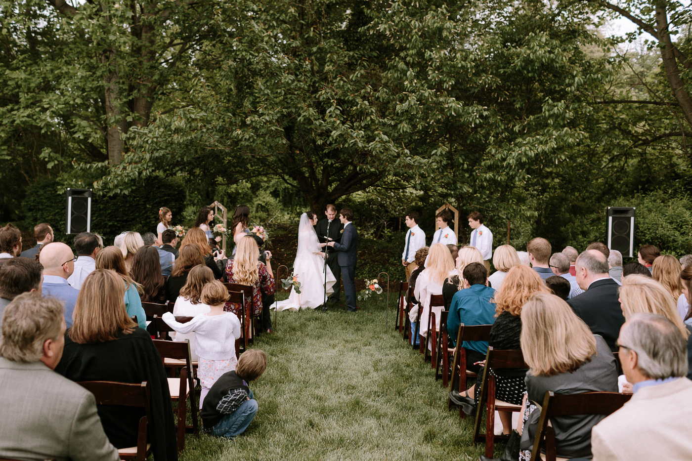 Maryland backyard wedding ceremony