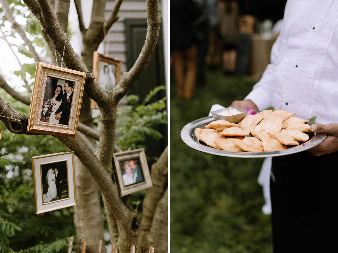 Parents wedding photos and appetizers