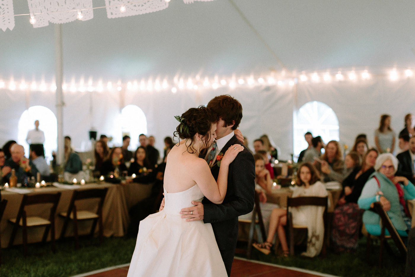 Bride and groom first dance