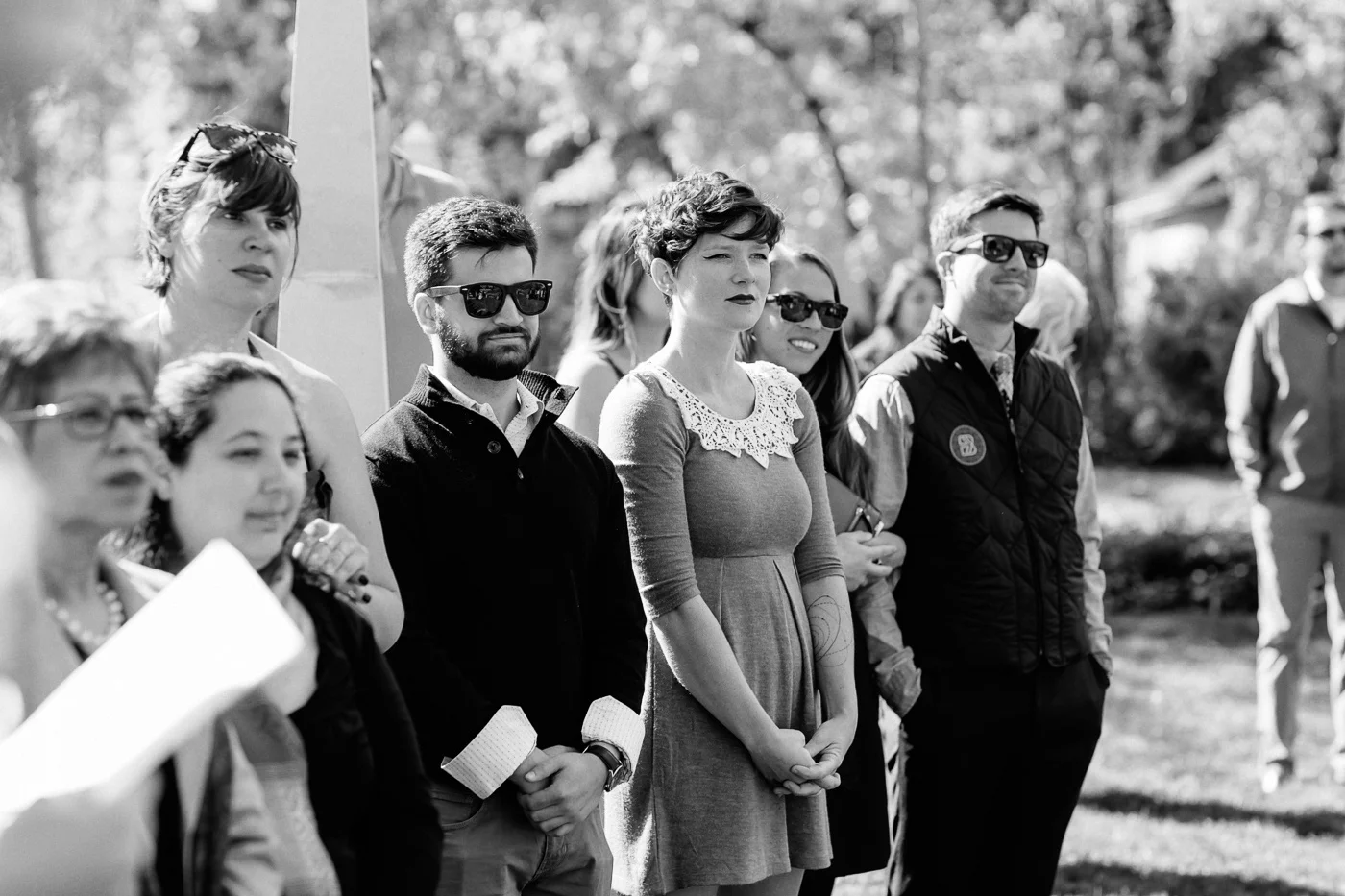 Friends and family during ceremony
