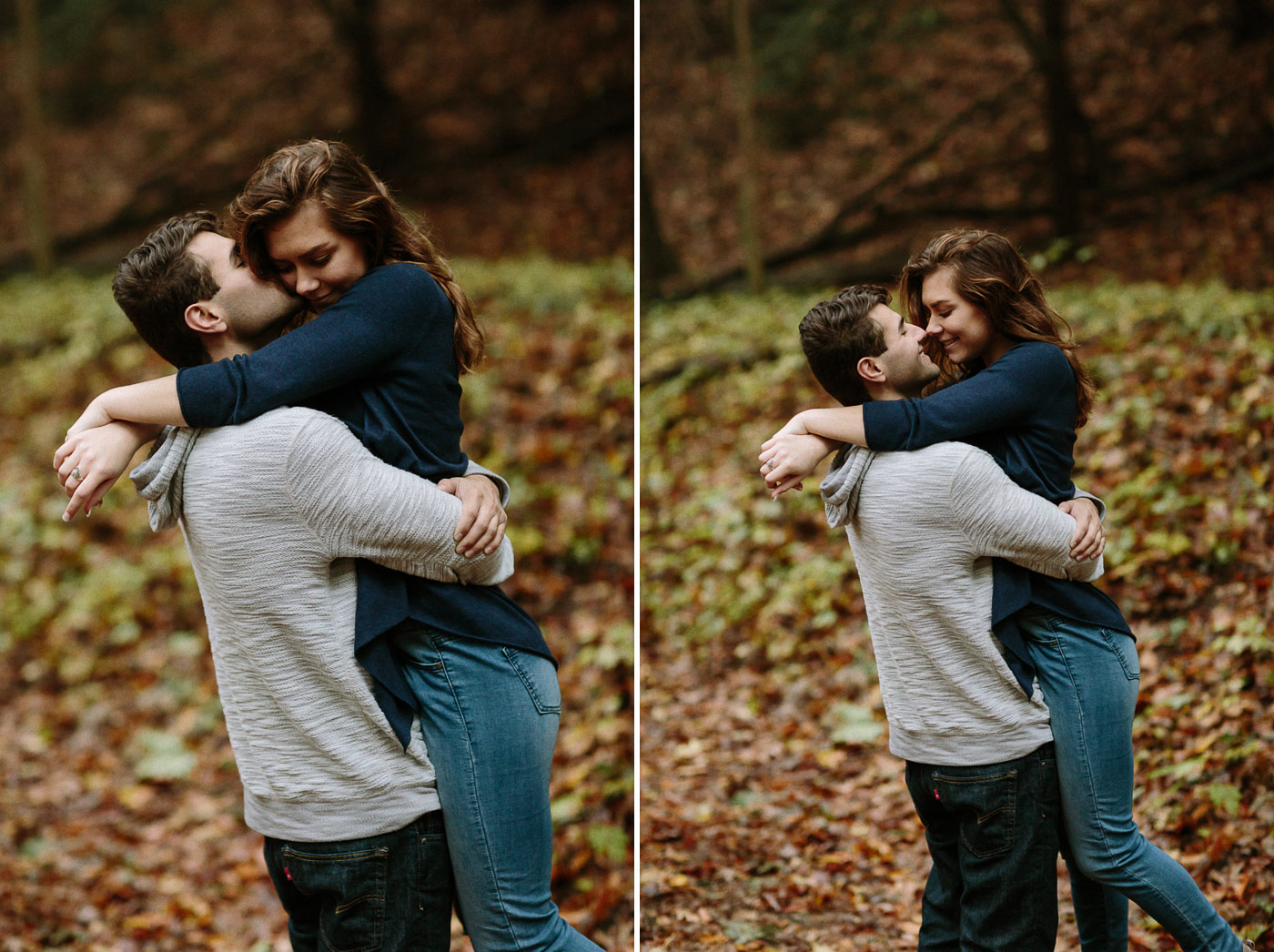 Guy kissing girl's cheek