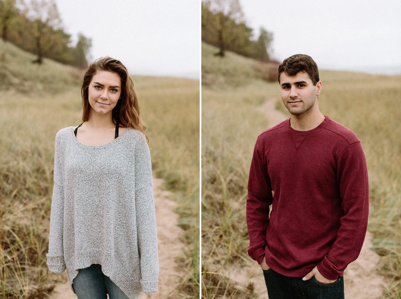 Girl and guy standing on the beach