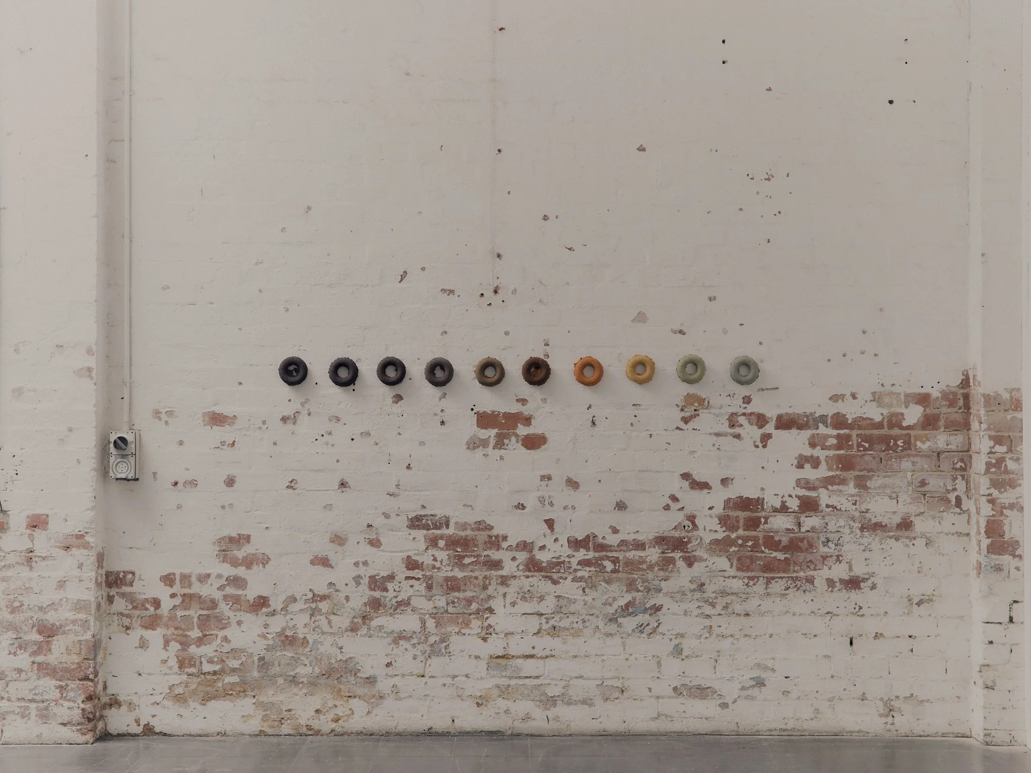 Dust Doughnuts dyed using natural dyes