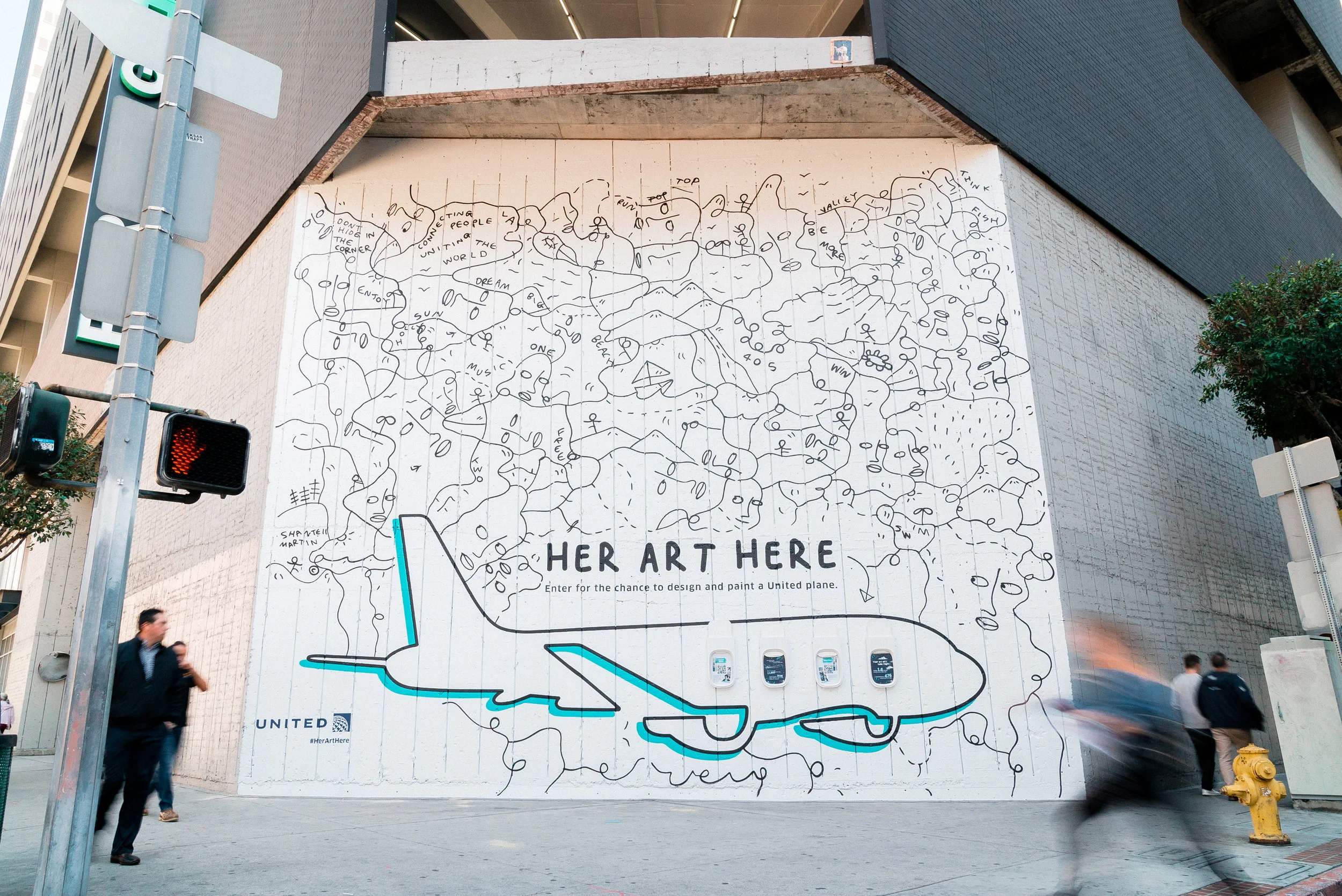  Interactive OOH displays for launch, painted by Shantell. 