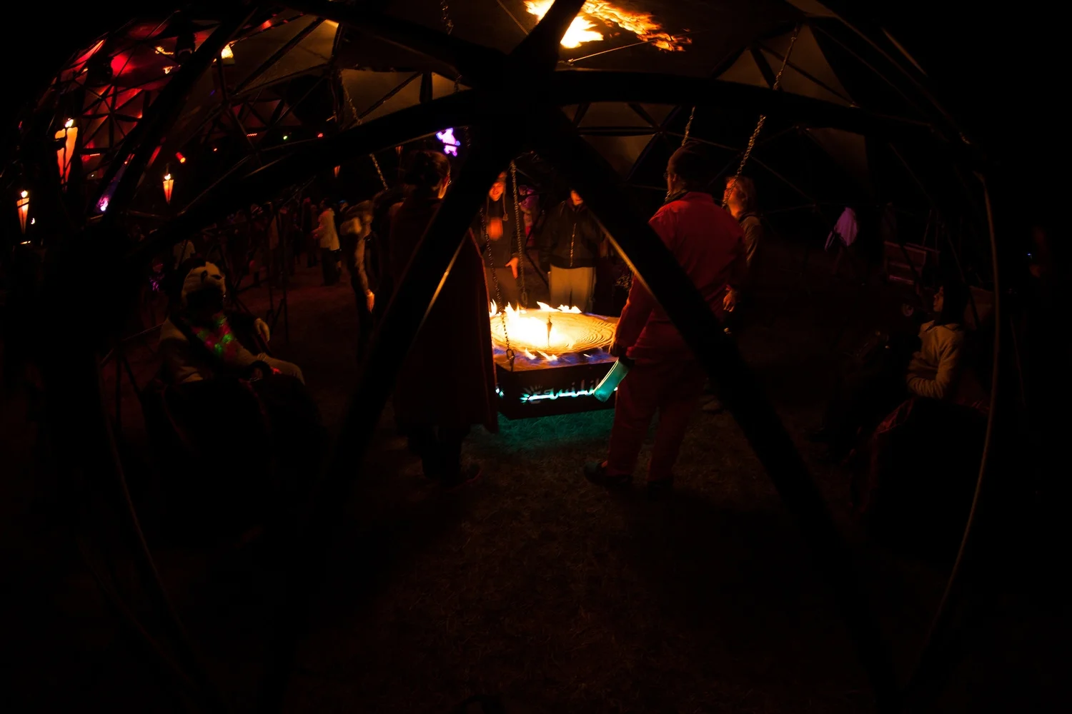 One of Incendia's five peripheral domes filled with revelers