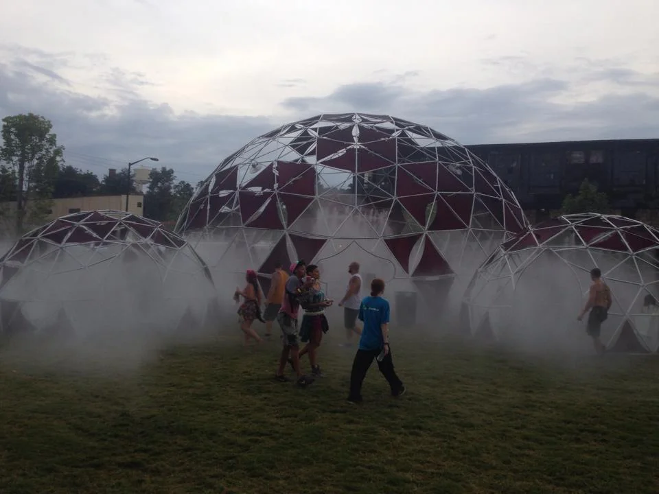 Under the right conditions, our misting system creates an enveloping fog that both cools the body and enraptures the mind